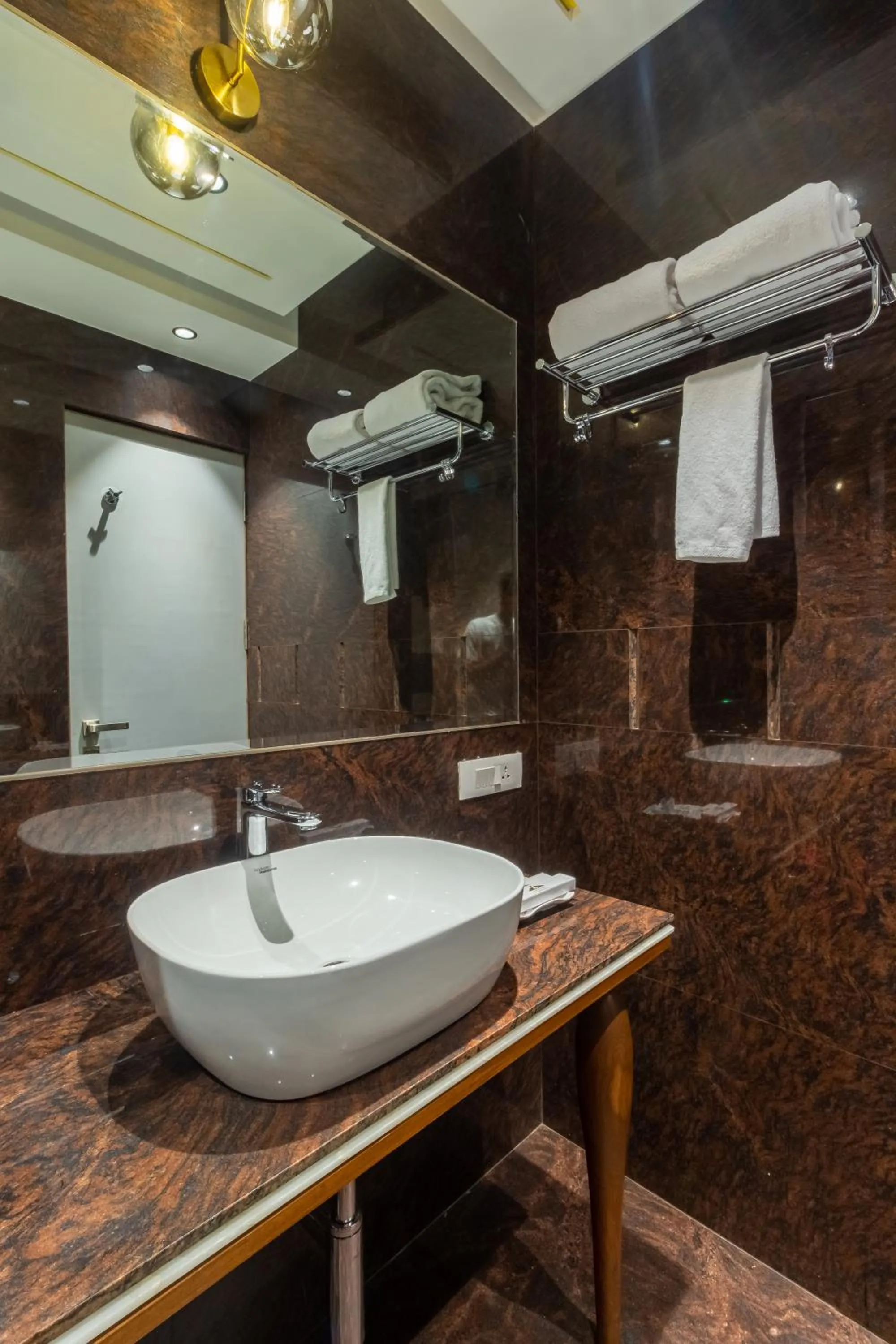 Bathroom in R R Heritage Resort Pure Vegetarian