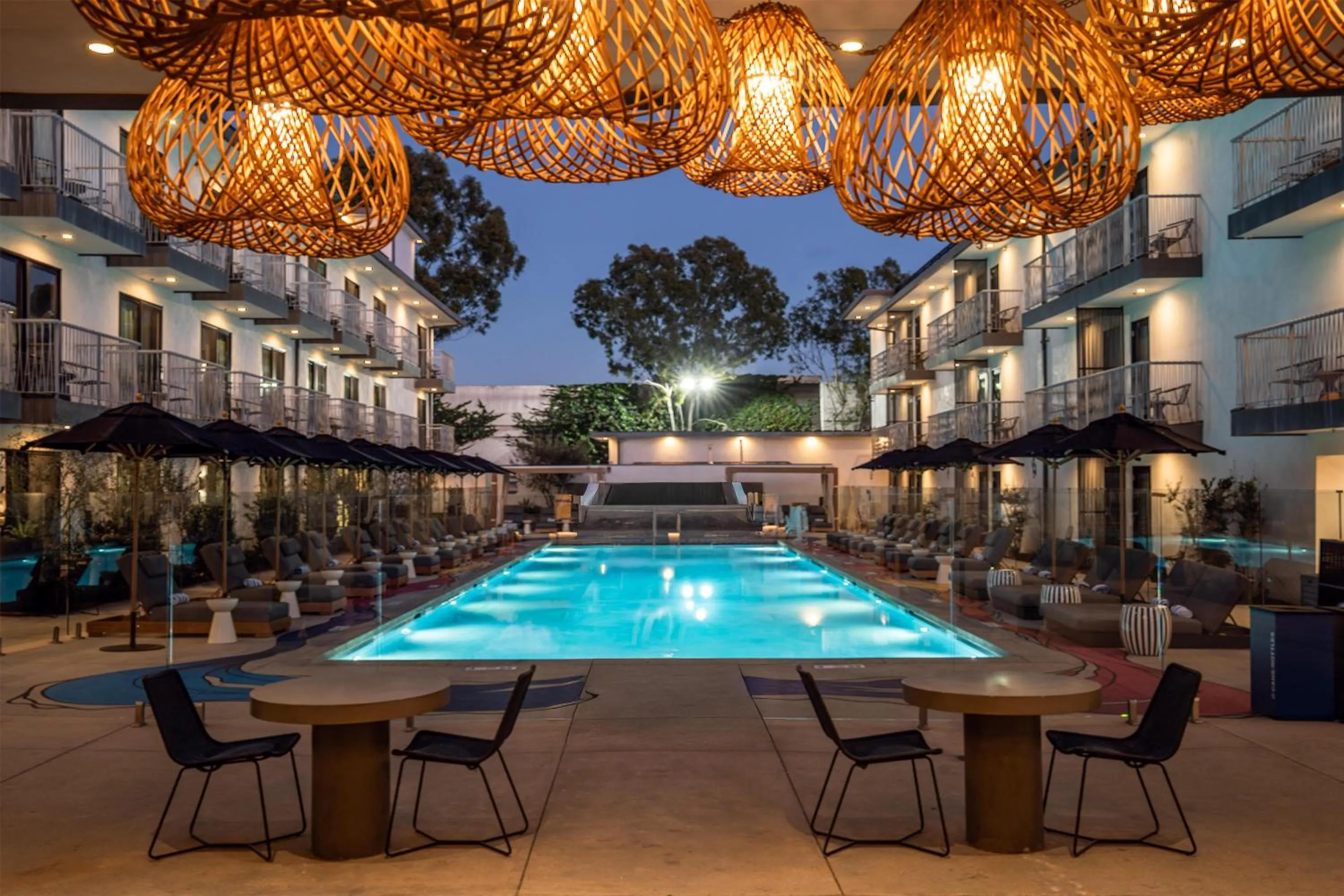 Pool view in The Lum Hotel Los Angeles Stadium District