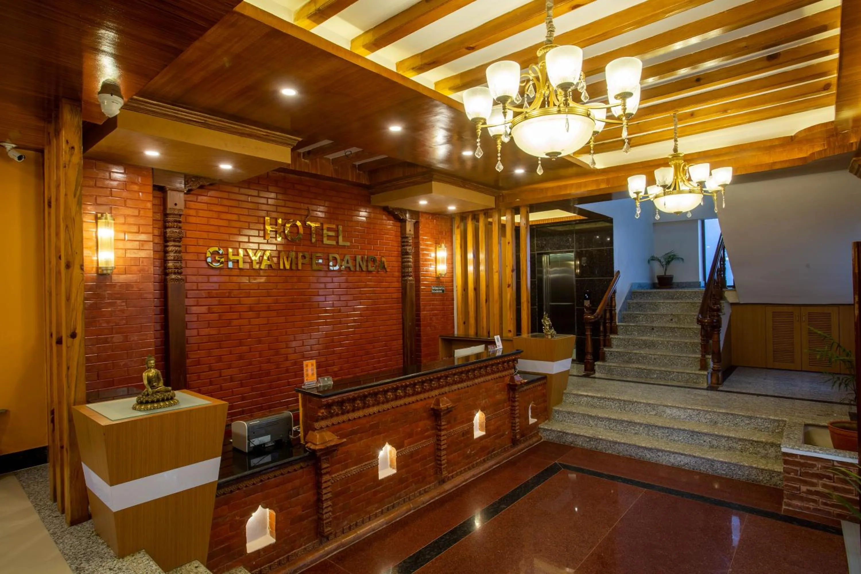 Lobby or reception in Hotel Ghyampe Dada