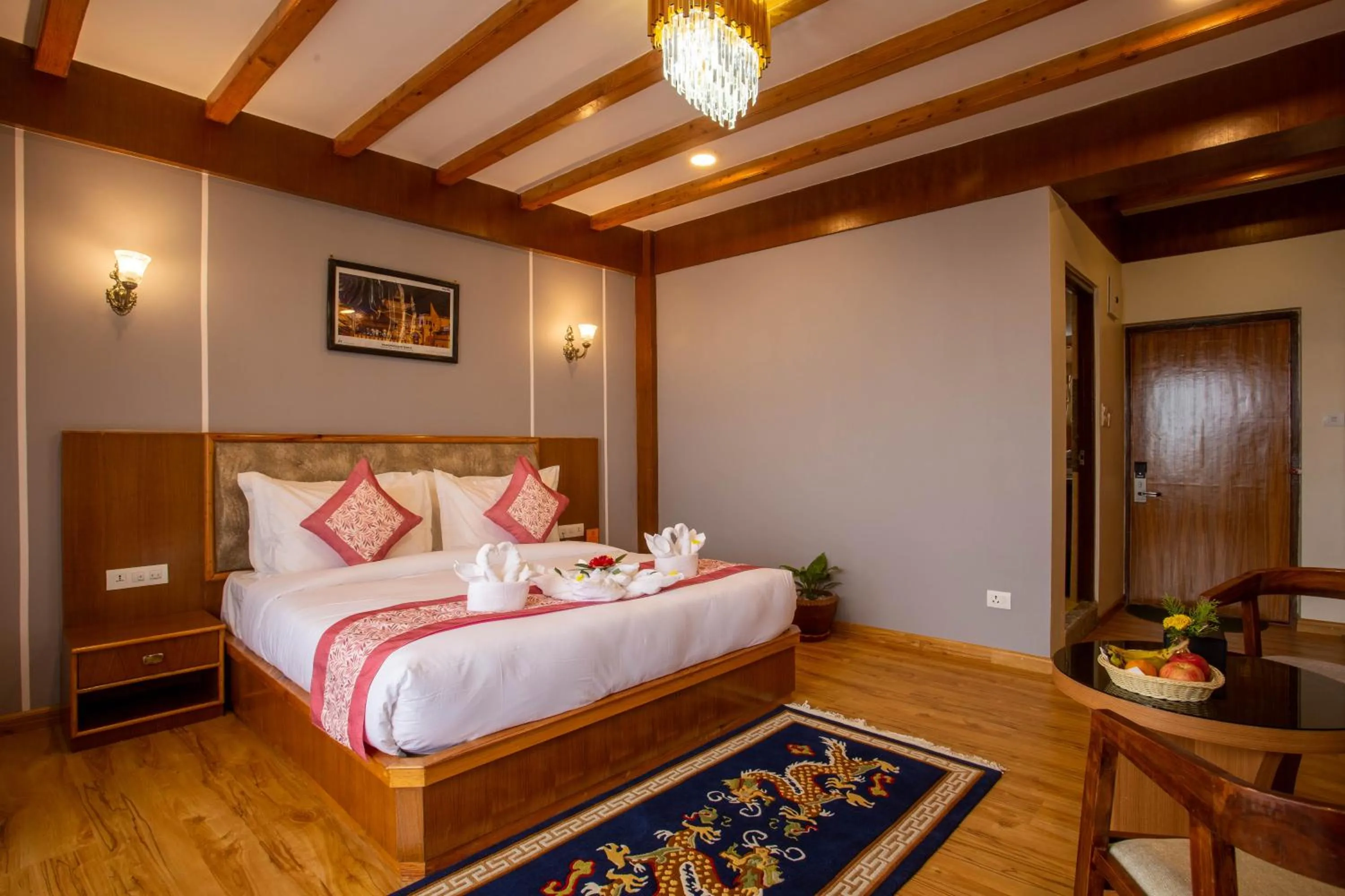 Bed in Hotel Ghyampe Dada