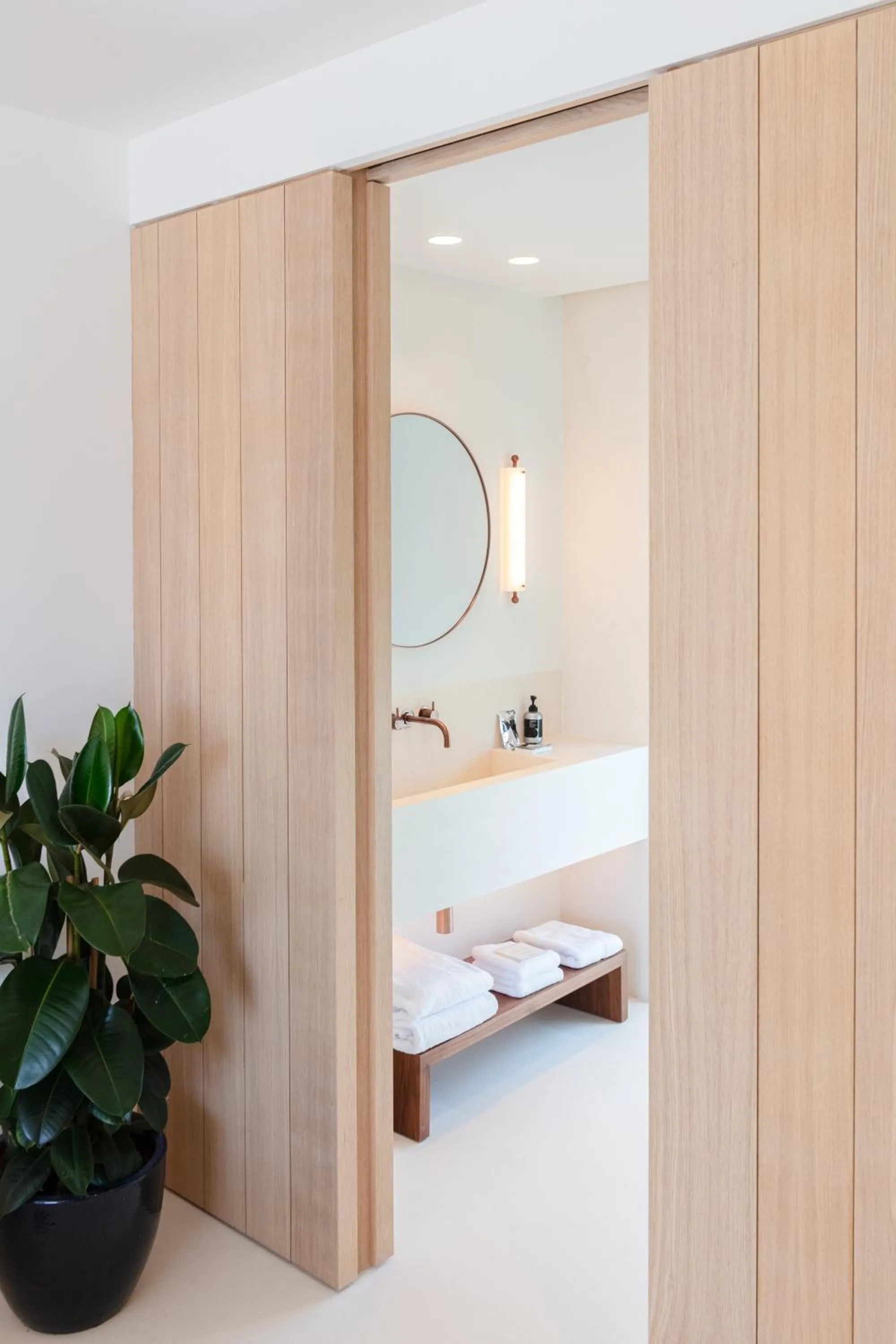 Bathroom, Bed in The Standard, Ibiza