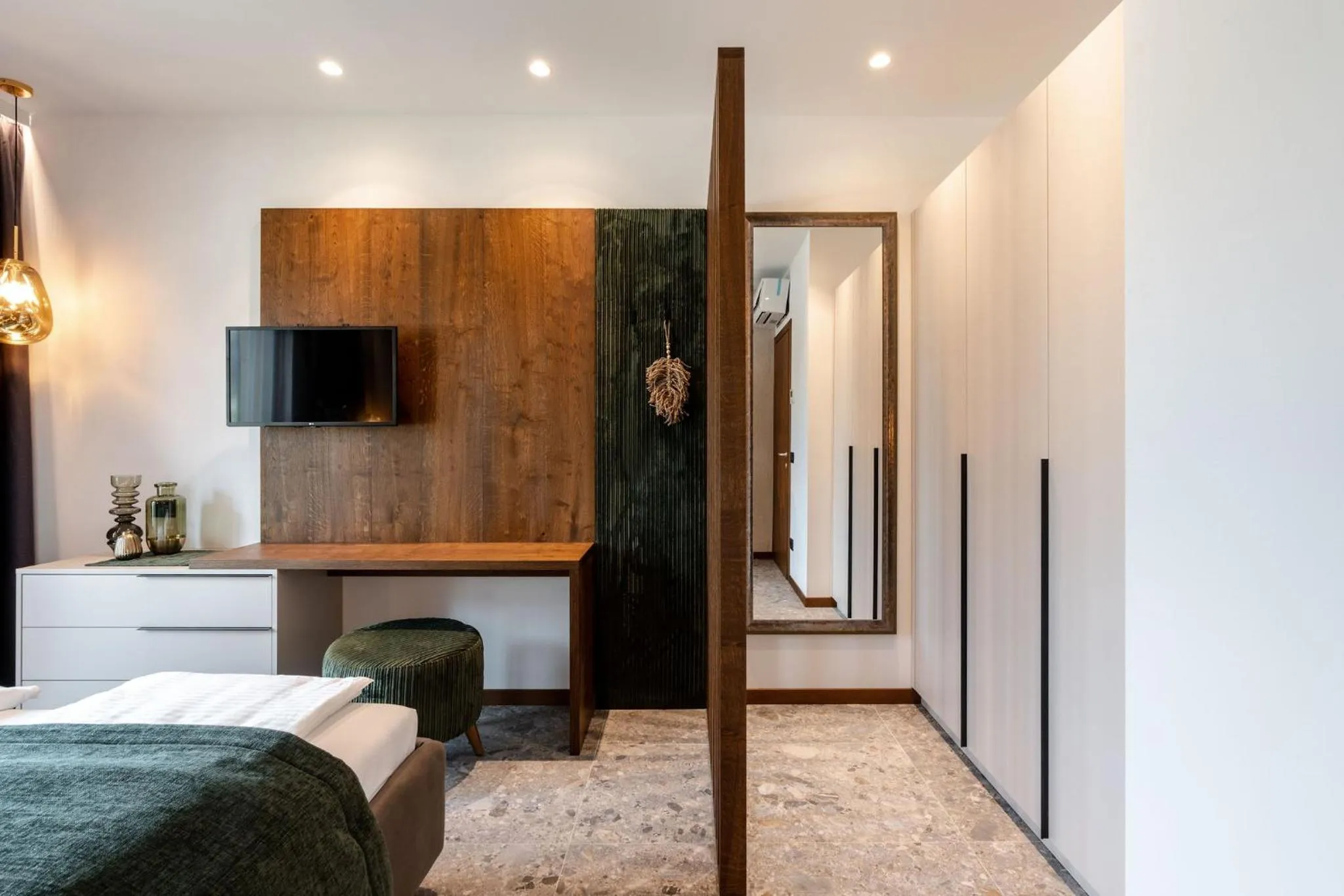 Bed in Sibenbras Natural Aparthotel