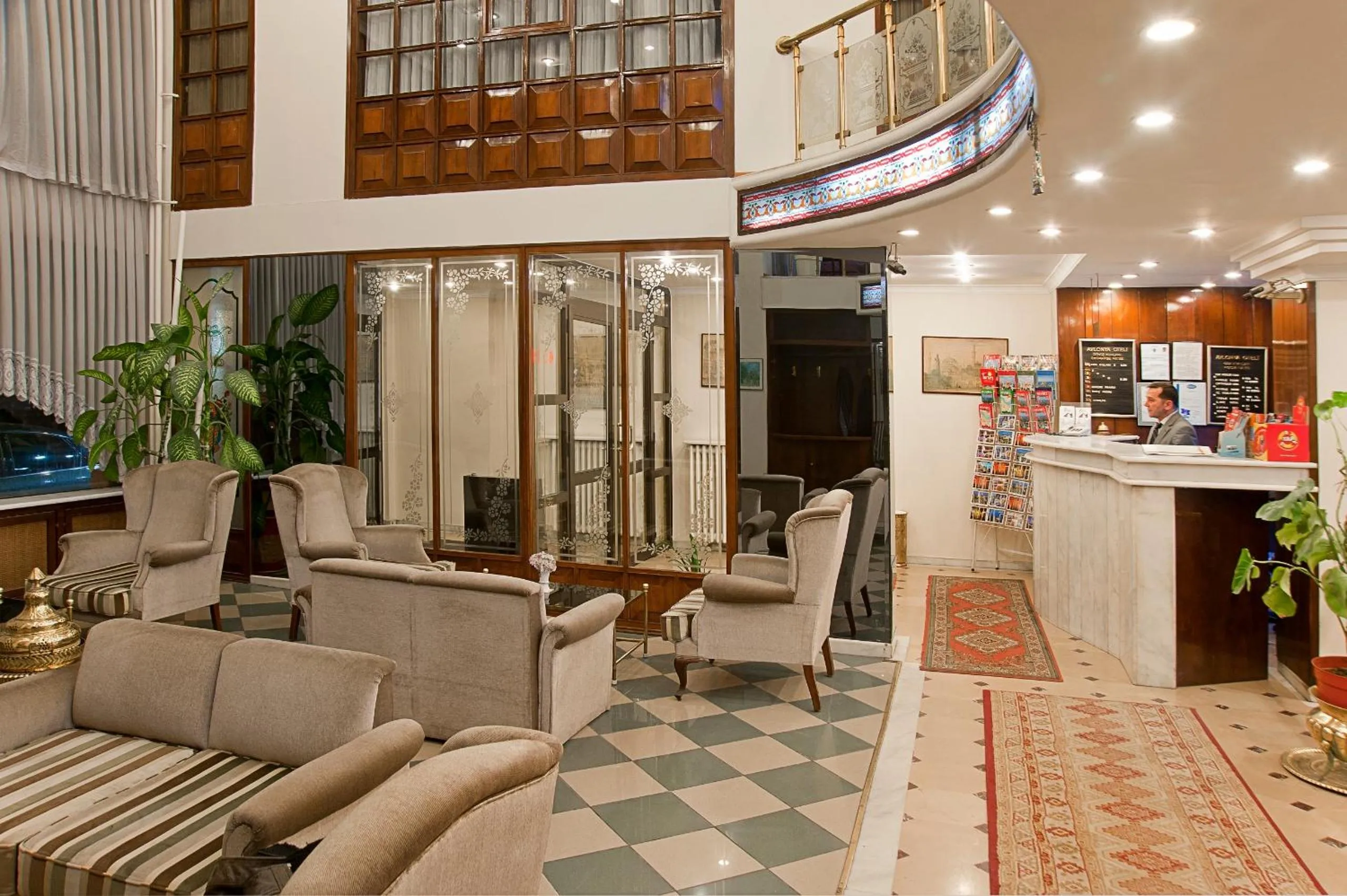 Lobby or reception in Avlonya Hotel