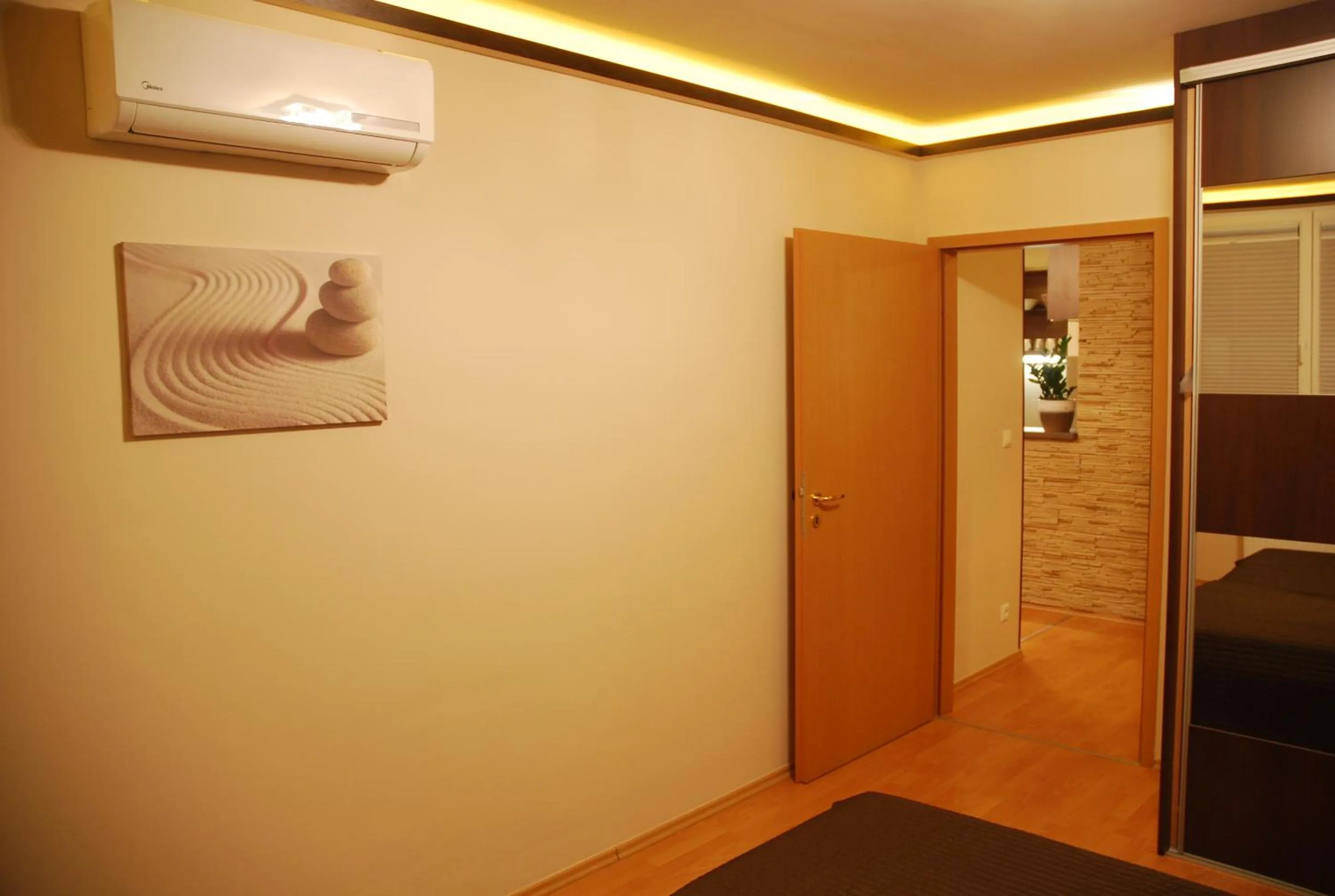 Bedroom in Arpad Bridge Apartments