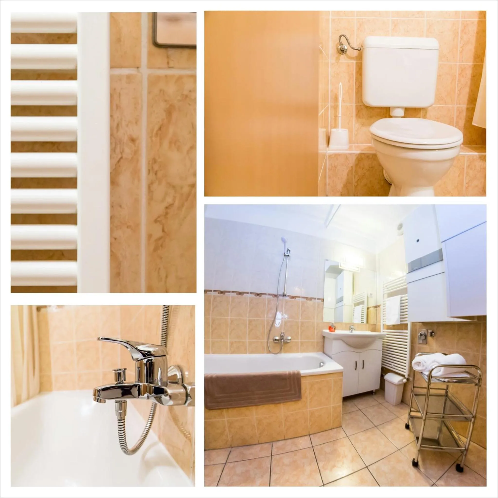 Bathroom in Arpad Bridge Apartments