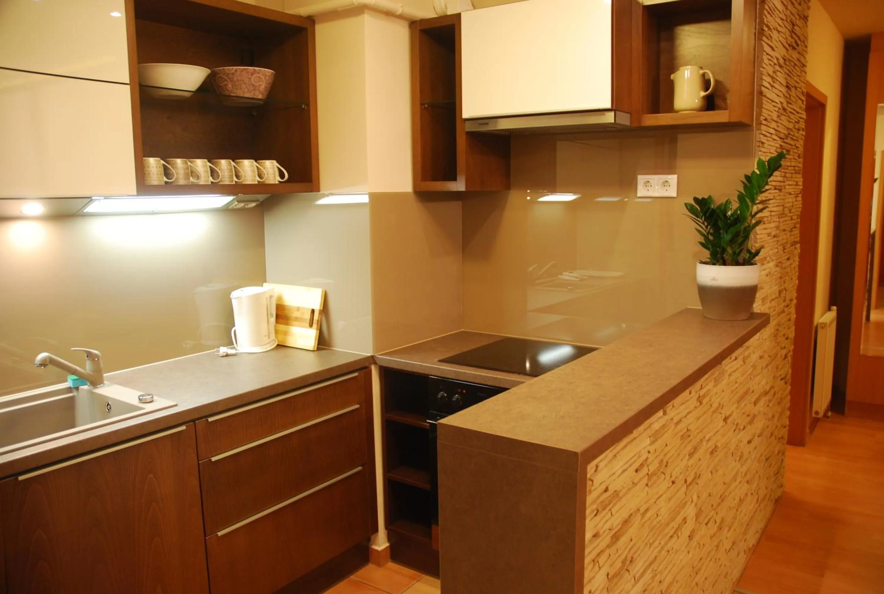 Kitchen or kitchenette in Arpad Bridge Apartments