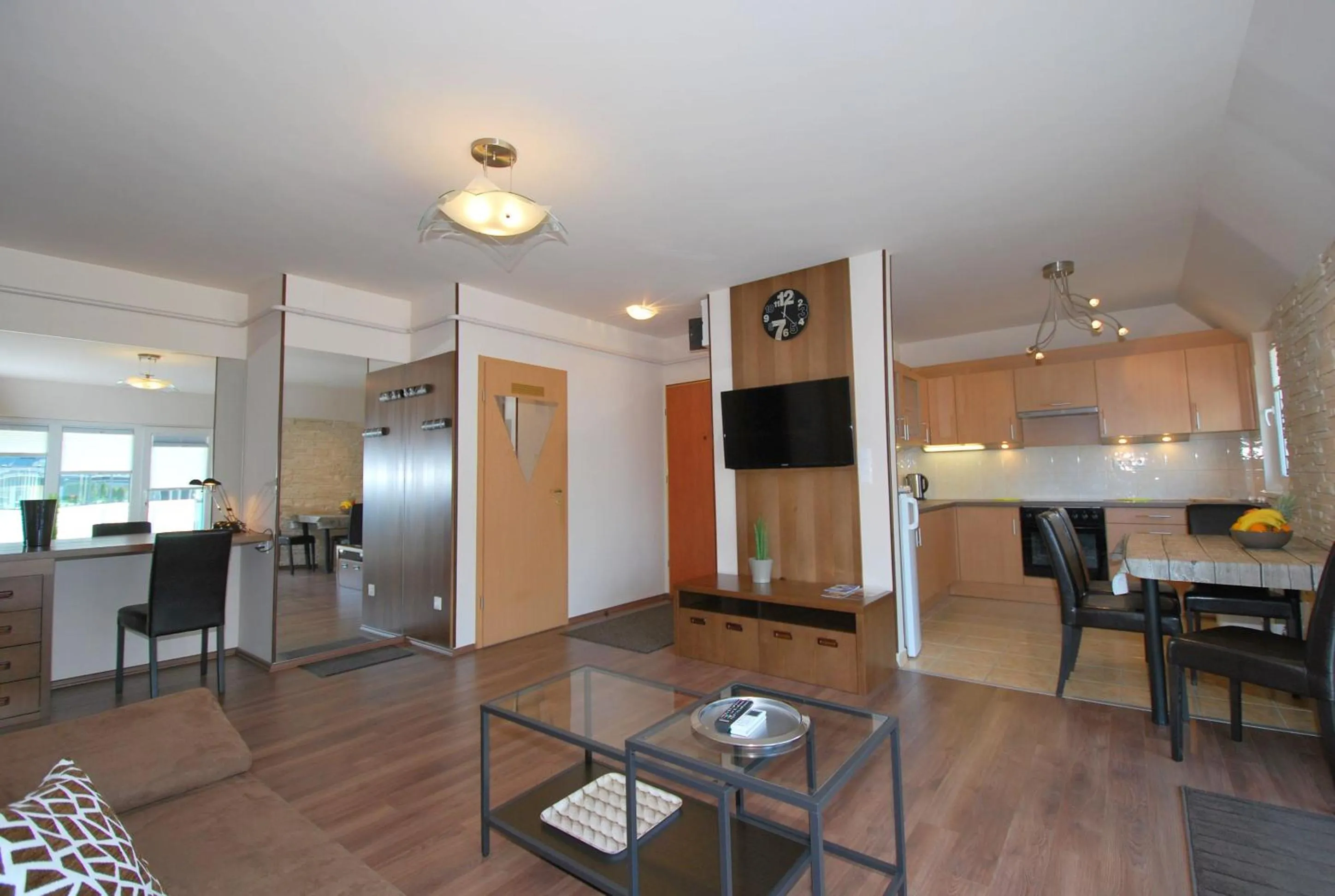 Living room in Arpad Bridge Apartments