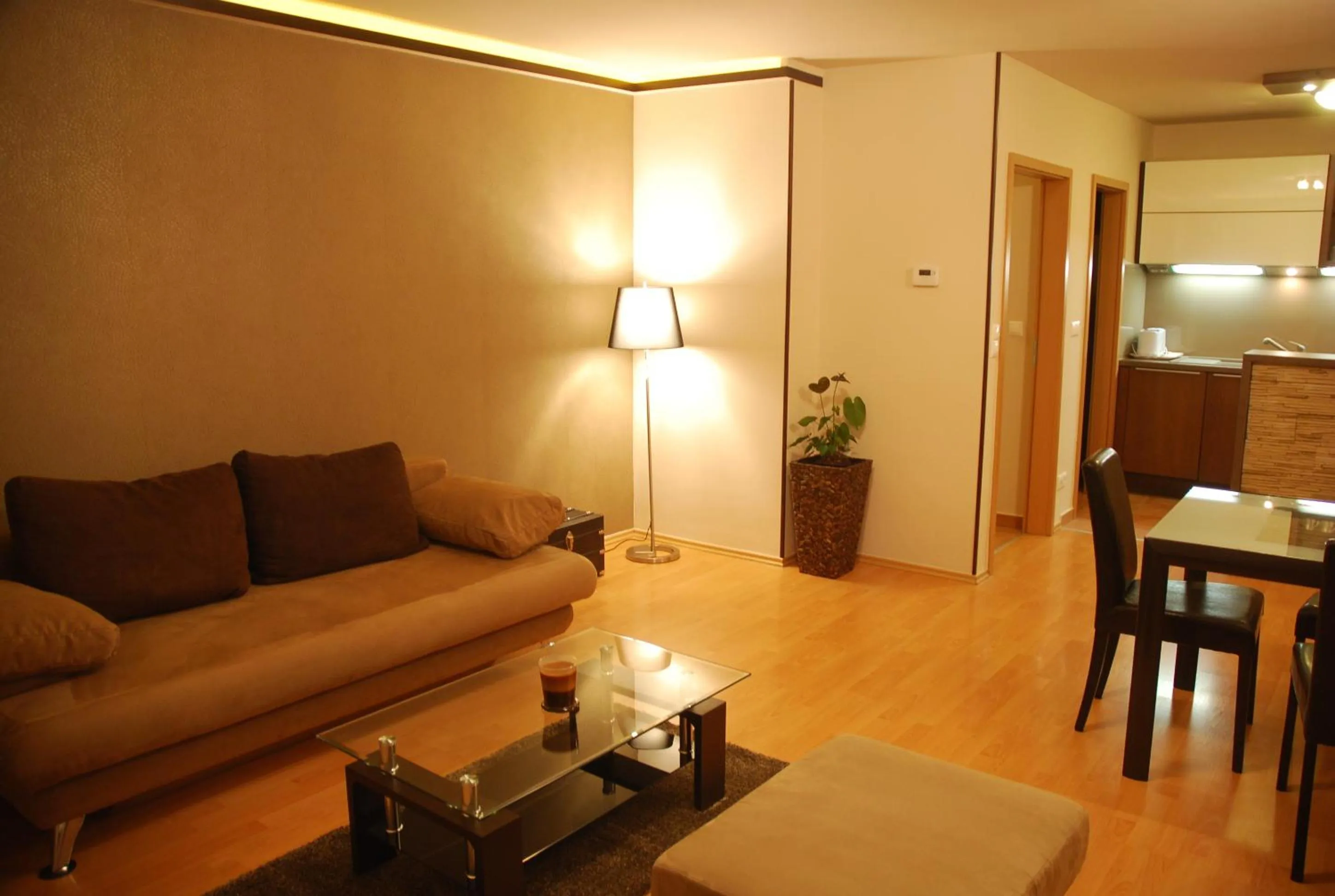 Living room in Arpad Bridge Apartments