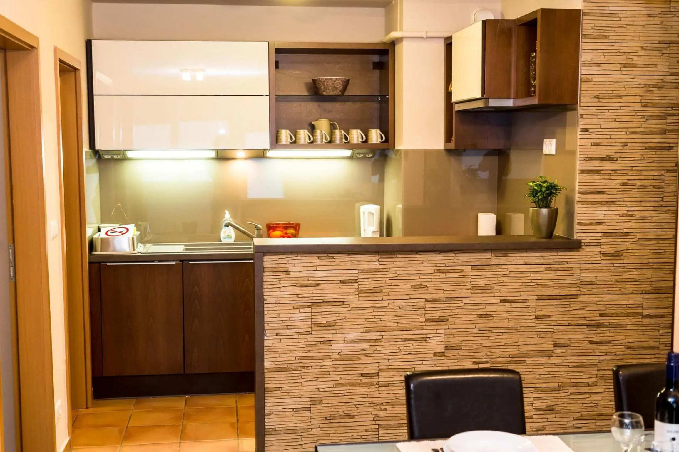 Kitchen or kitchenette in Arpad Bridge Apartments