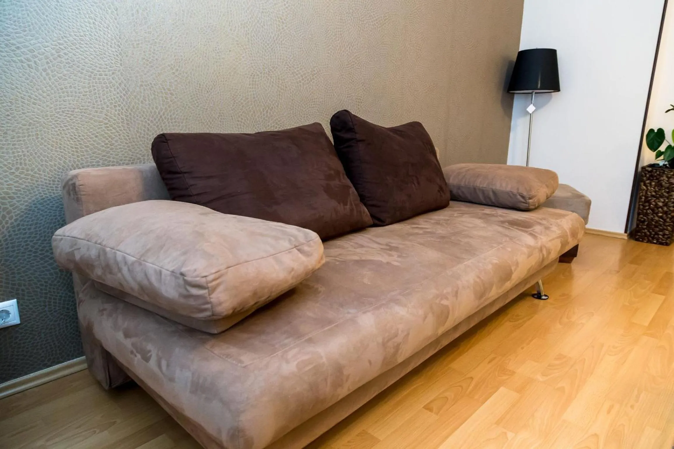 Living room in Arpad Bridge Apartments