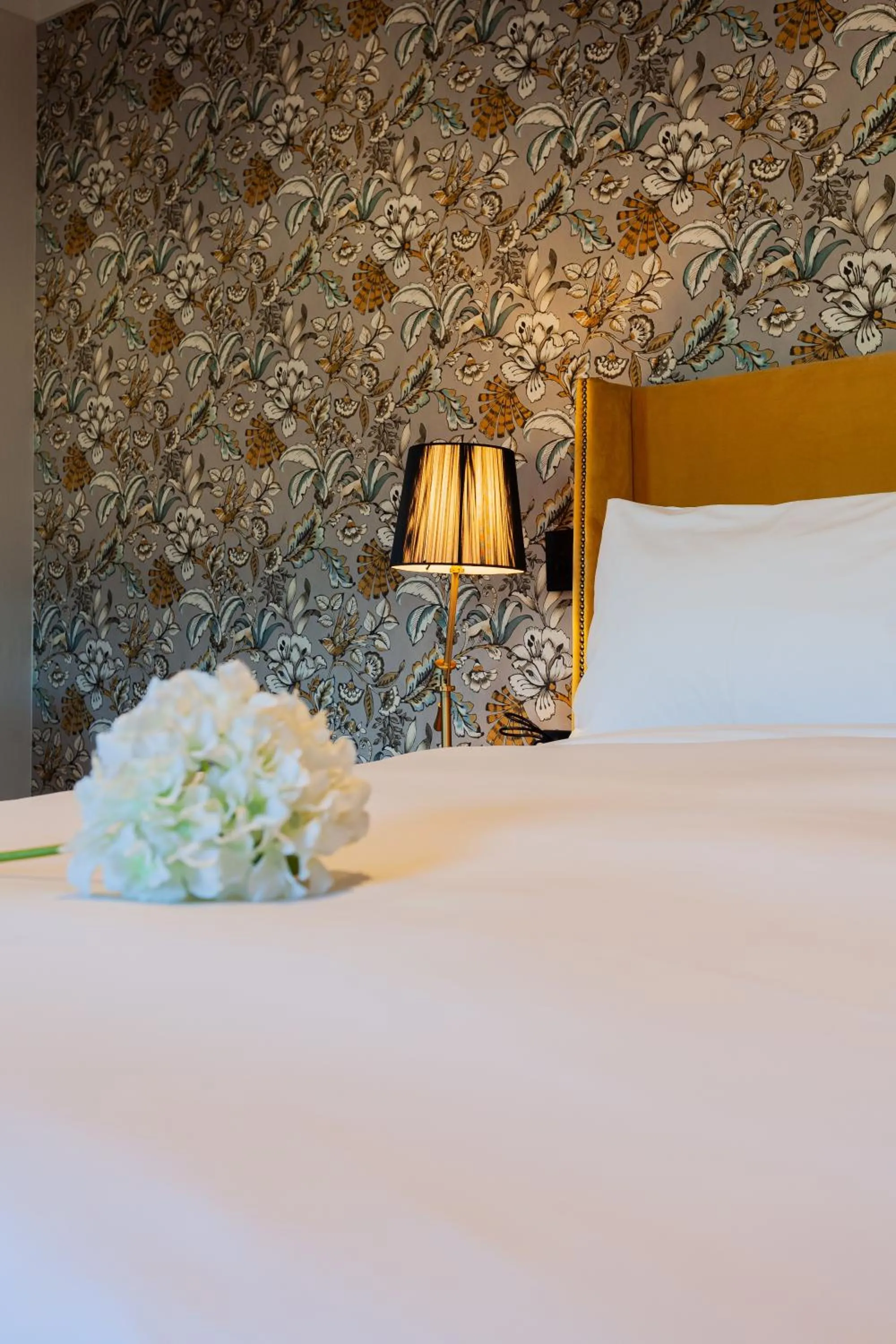 Decorative detail, Bed in Wigram Hotel