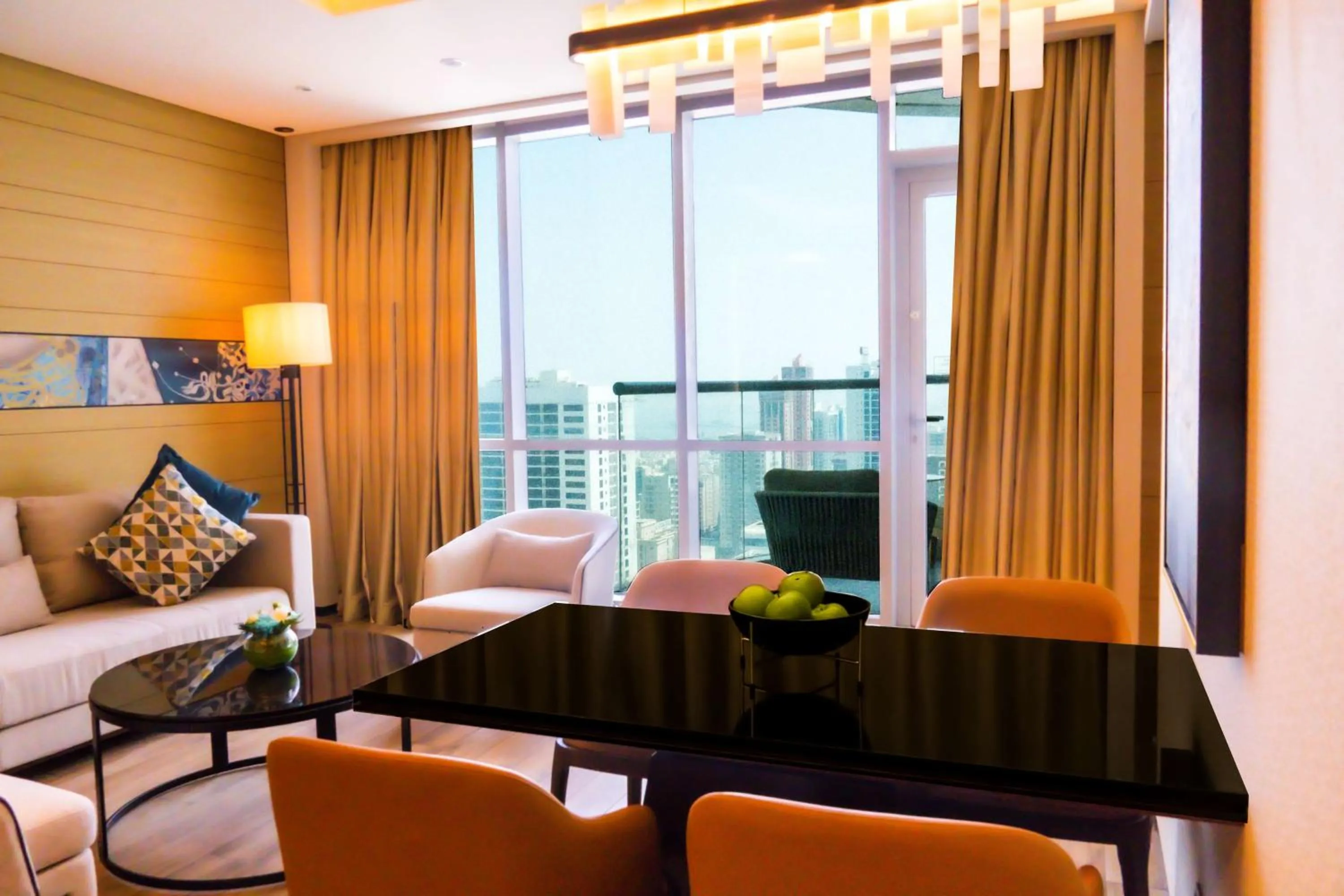 Living room, Bed in Hilton Bahrain