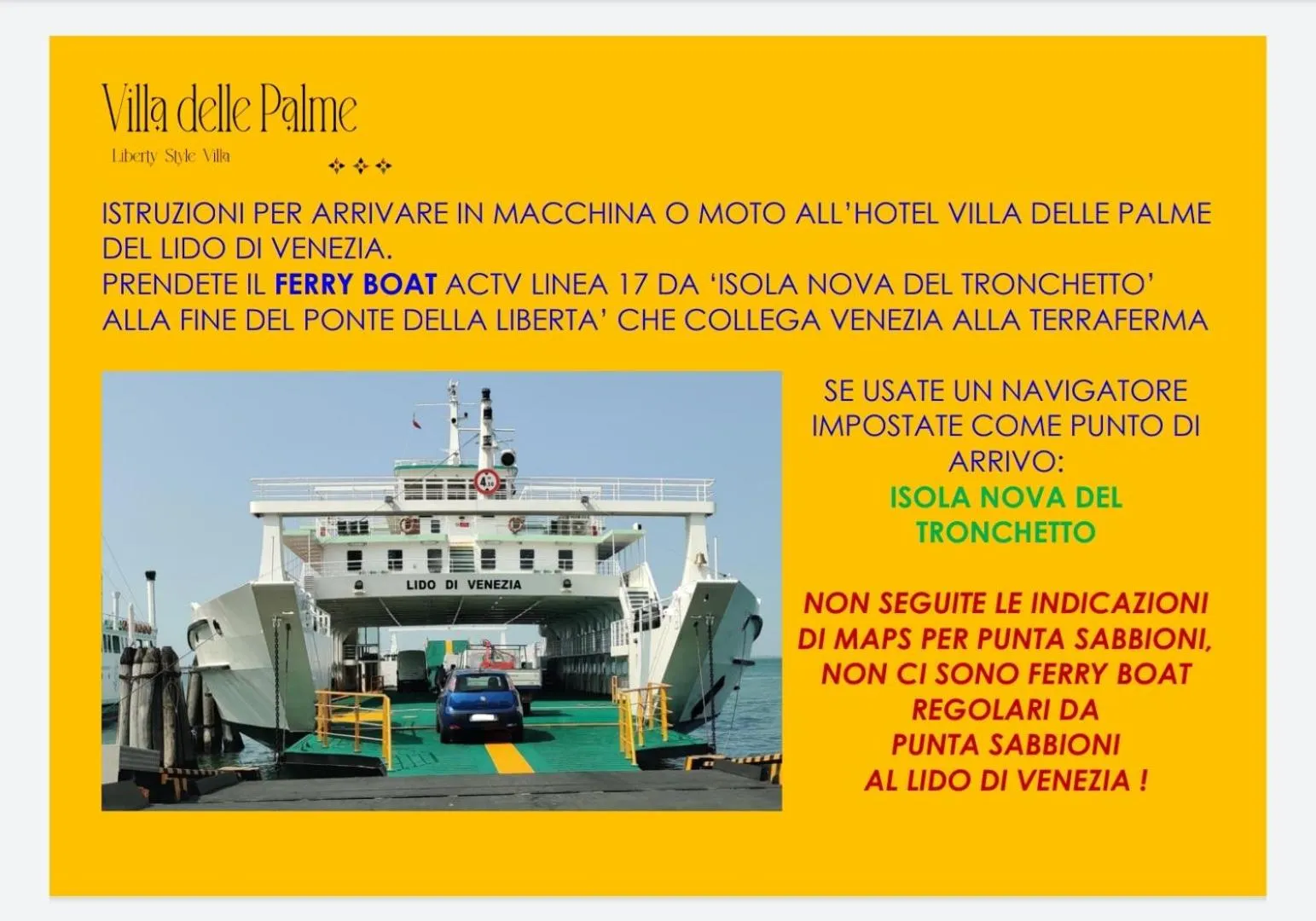 Parking in Hotel Villa Delle Palme