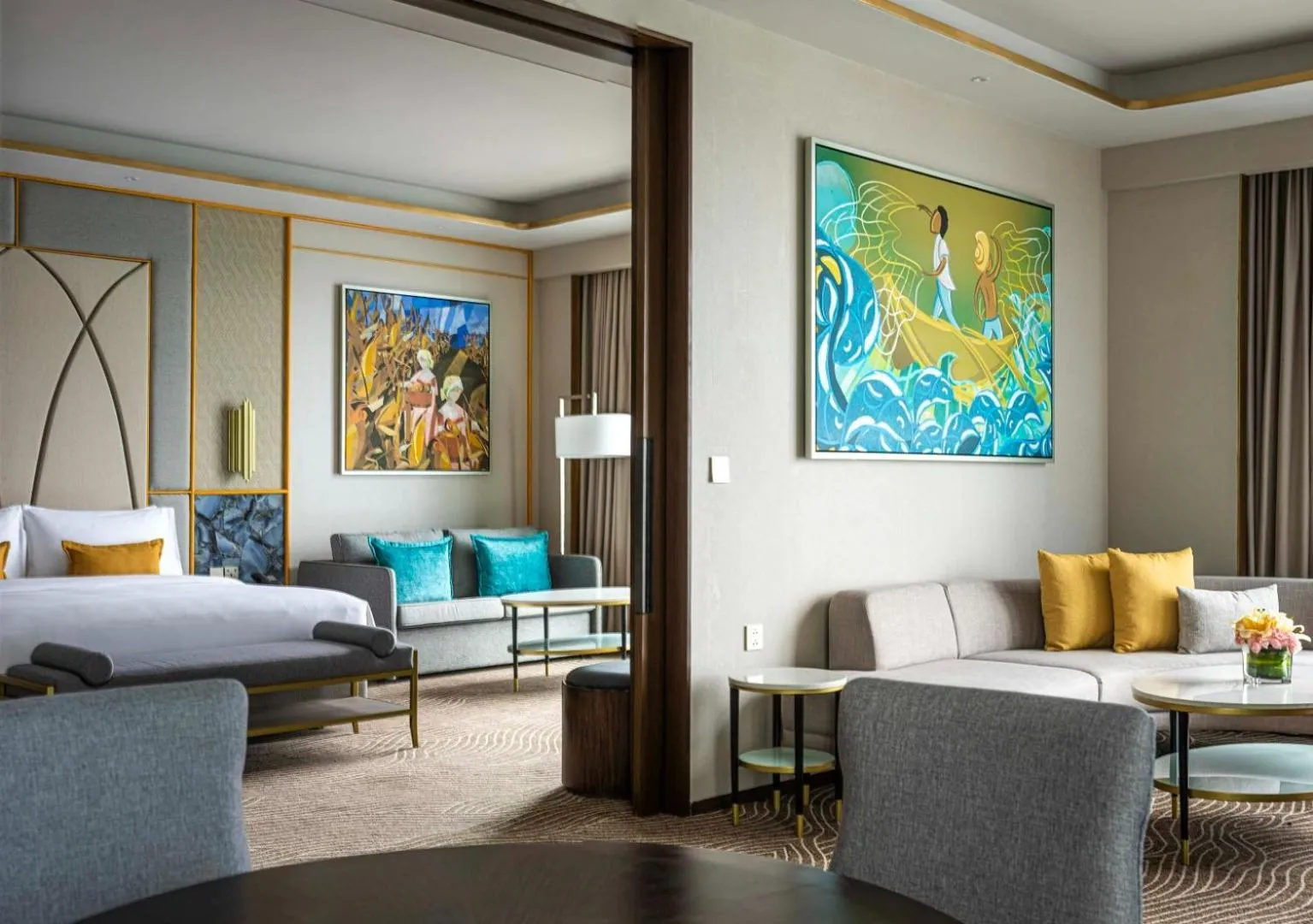 Bed in Fili Hotel at Nustar Cebu