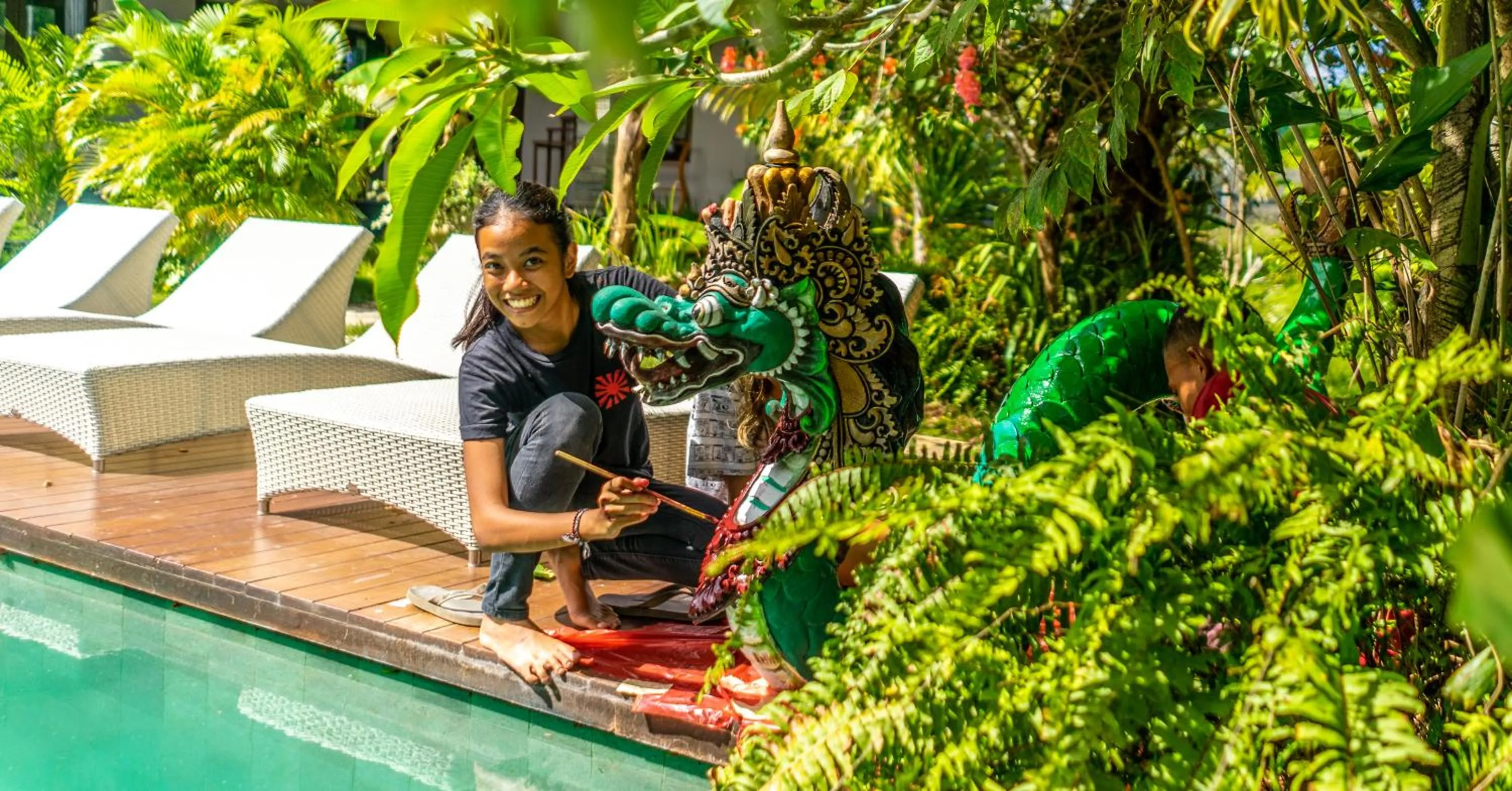 Pool view in Uluwatu Yoga Resort