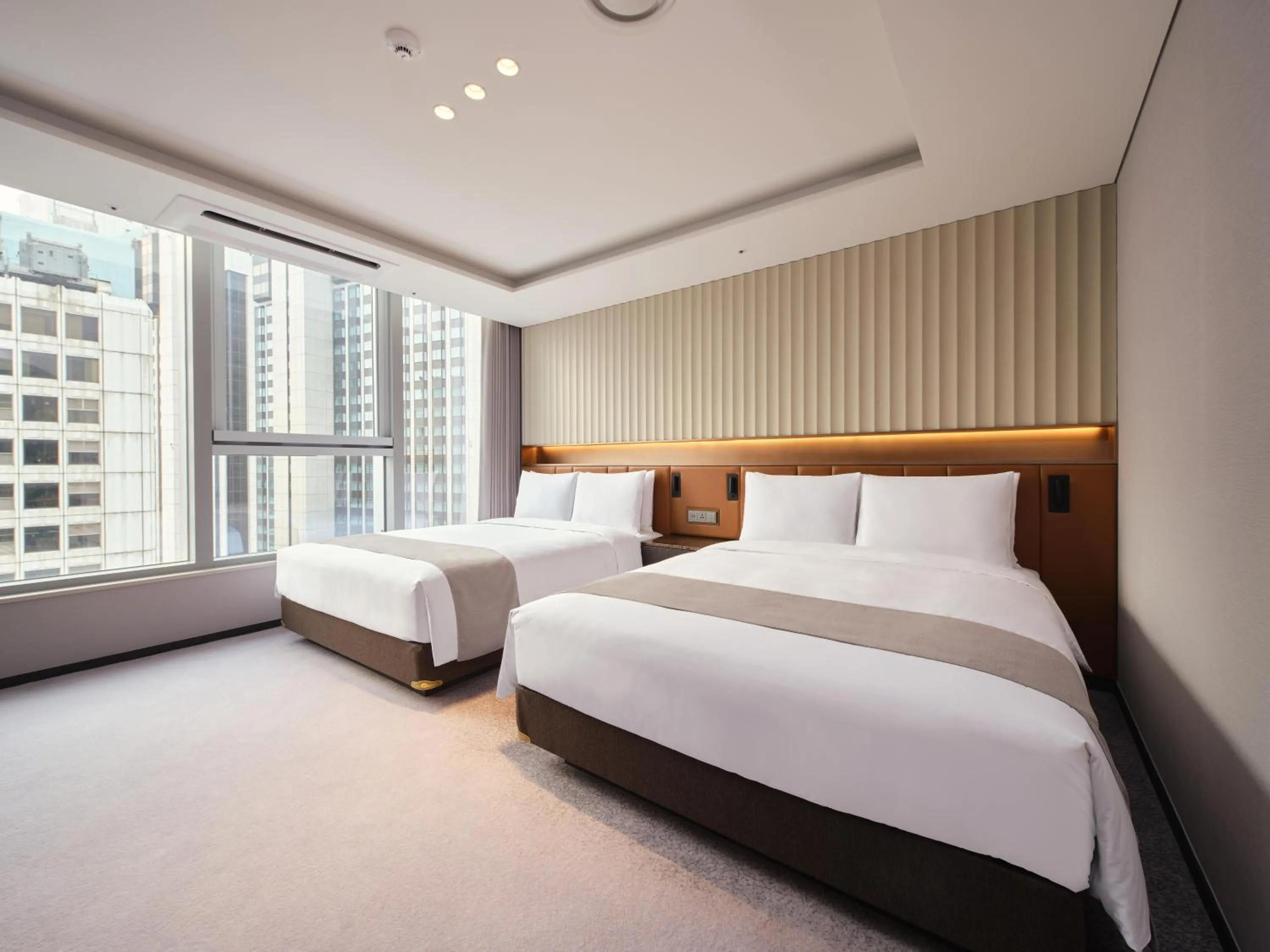 View (from property/room), Bed in Stanford Hotel Myeongdong