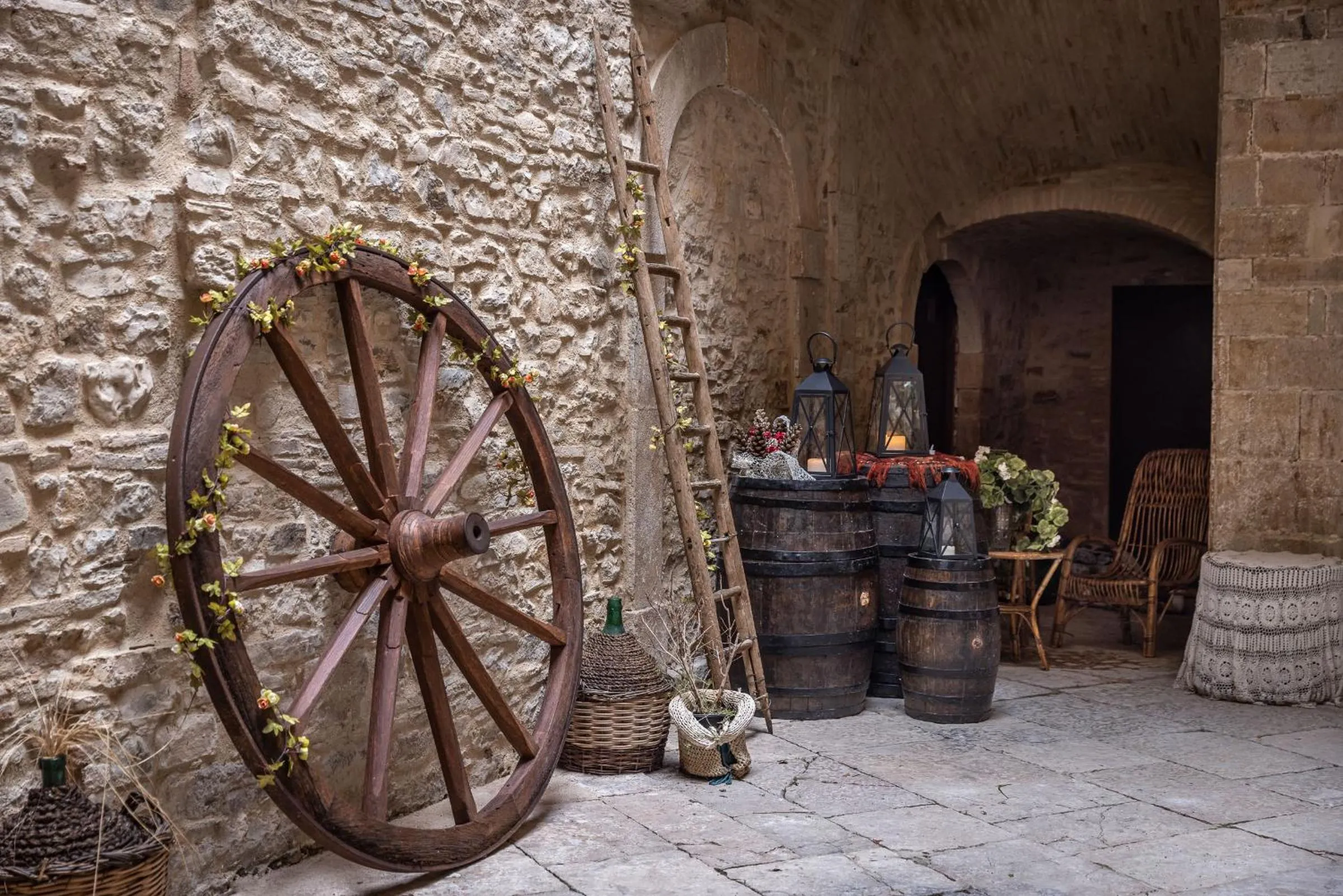 Inner courtyard view in AGORA' Castelnuovo della Daunia