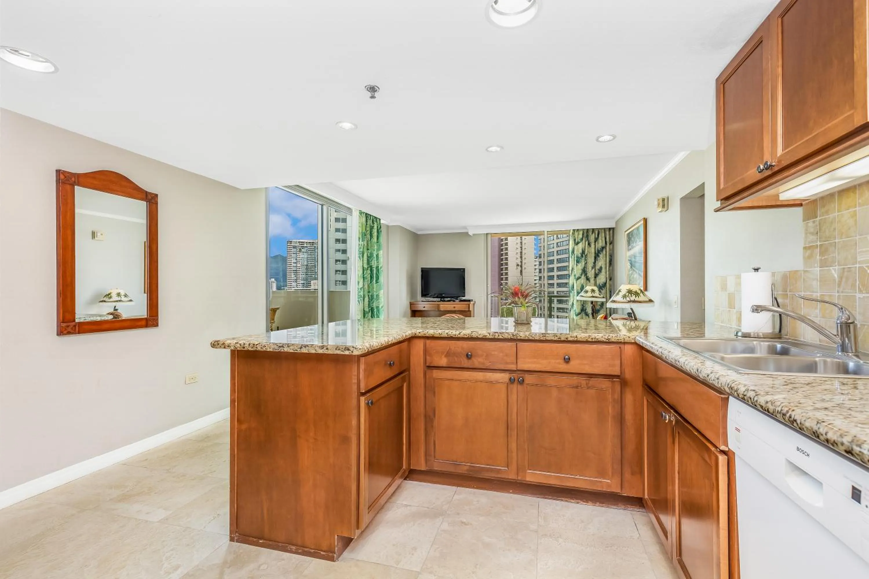 Kitchen or kitchenette in Luana Waikiki Hotel & Suites