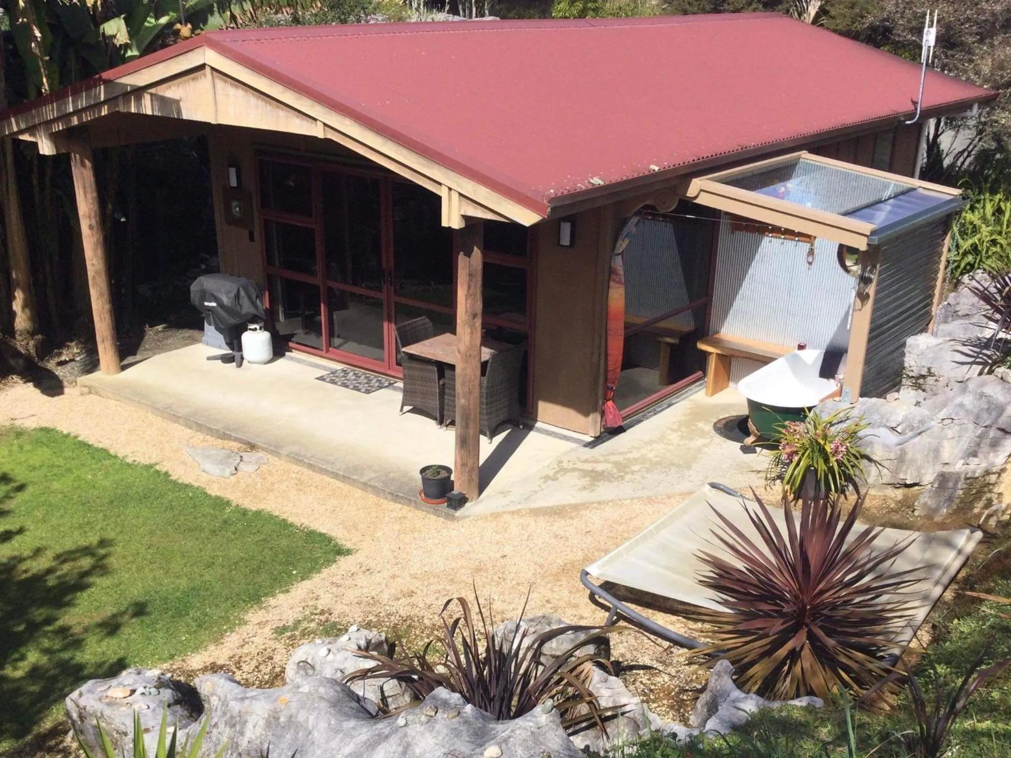 Patio in The Rocks Chalets