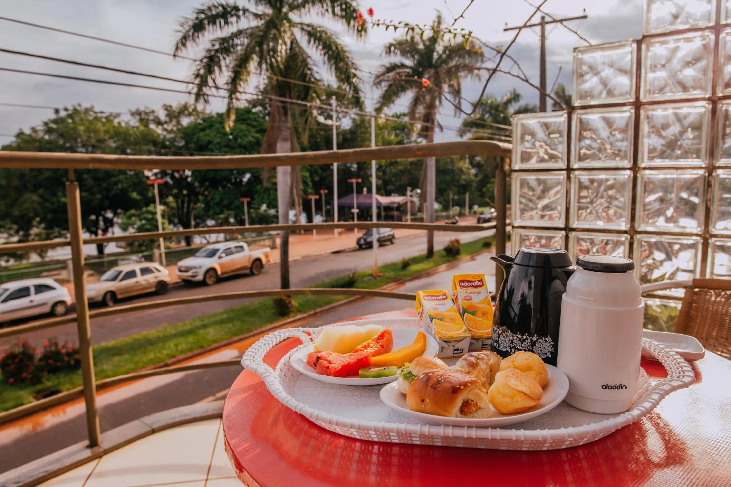 Continental breakfast in Pousada Beira Rio