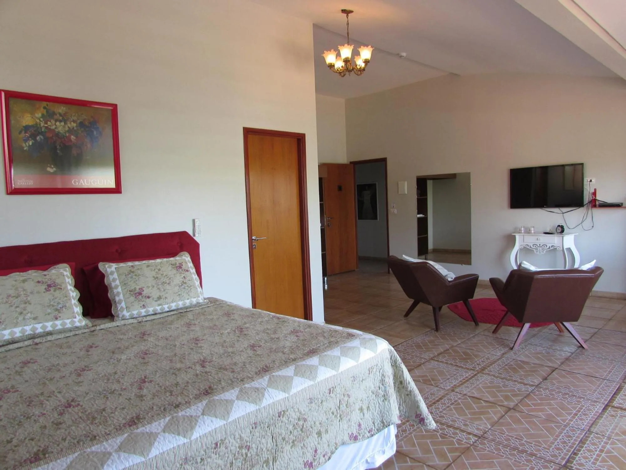 View (from property/room), Bed in Pousada Beira Rio