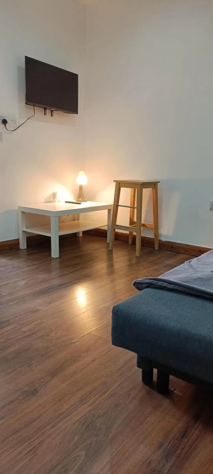 Living room, Bed in Euston Modern Apartments