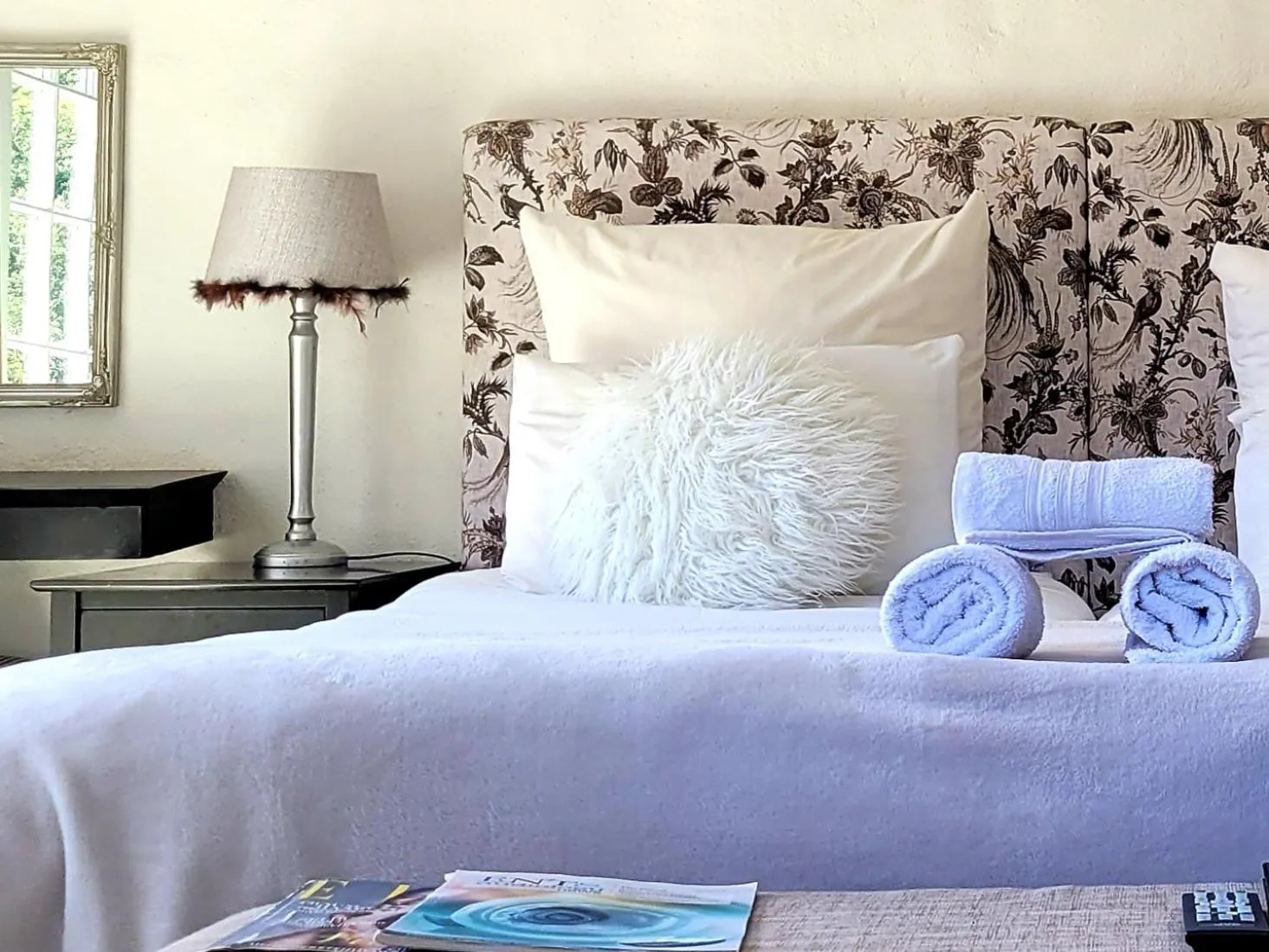 Decorative detail, Bed in De Molen Guest House