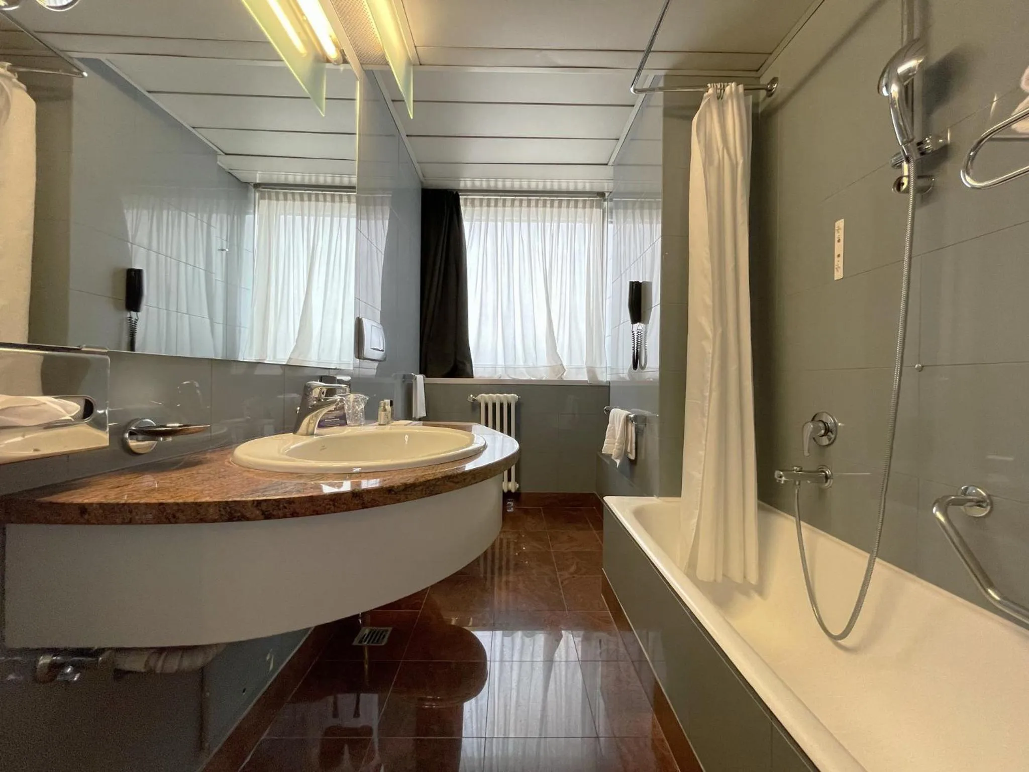Bathroom in Crowne Plaza Milan Linate by IHG