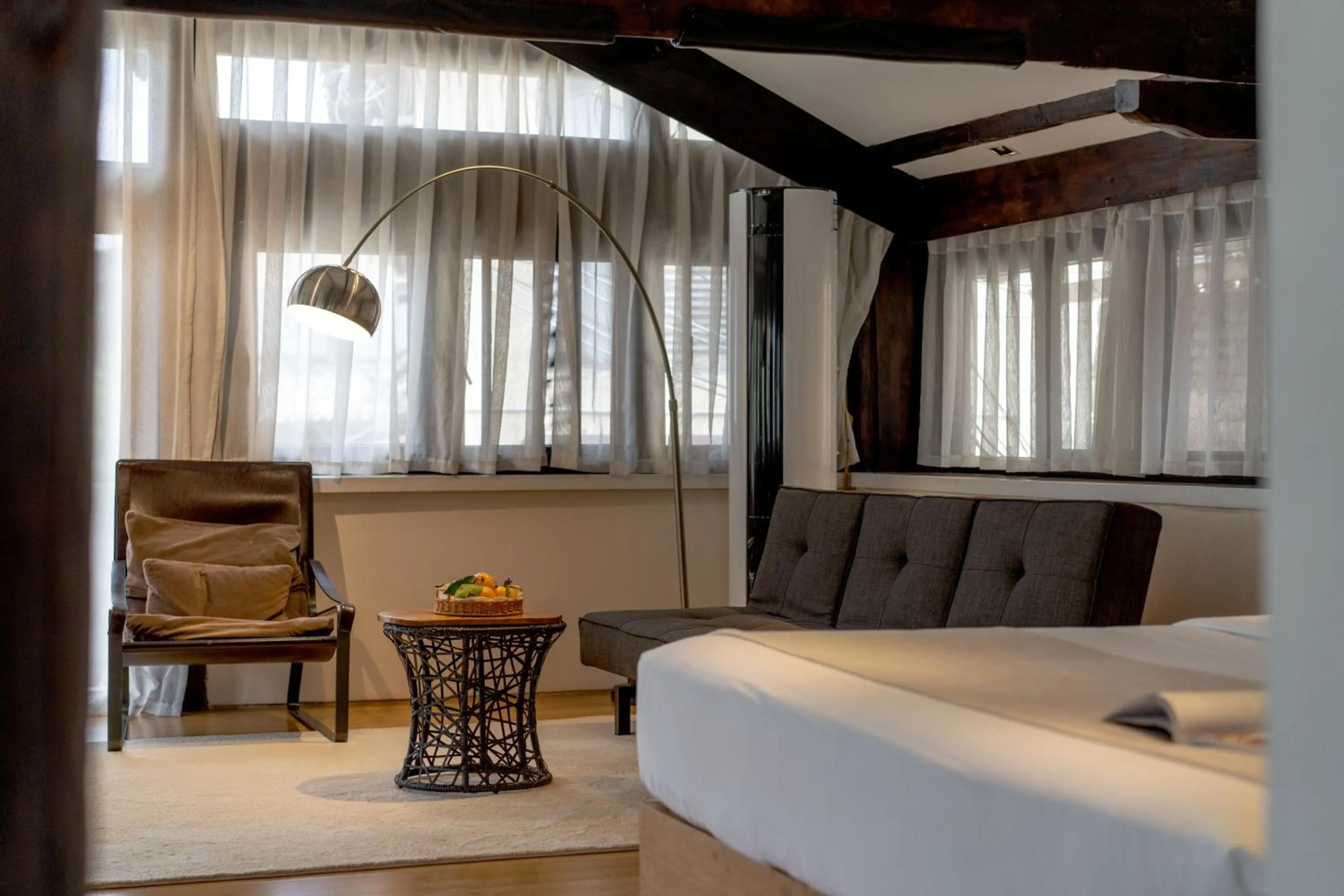 Living room, Bed in The Bivou Lijiang