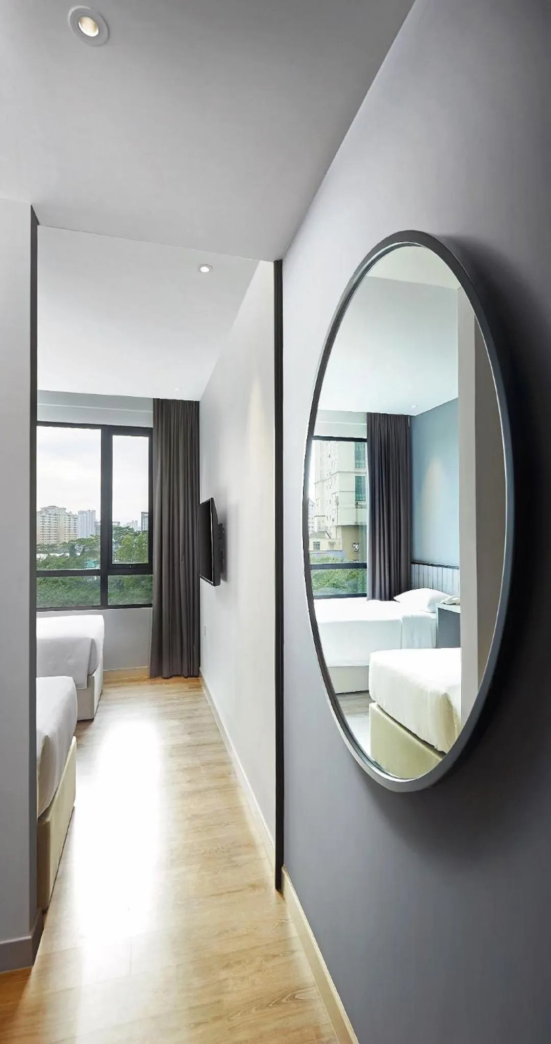 View (from property/room), Bed in Hotel Komune Living & Wellness Kuala Lumpur