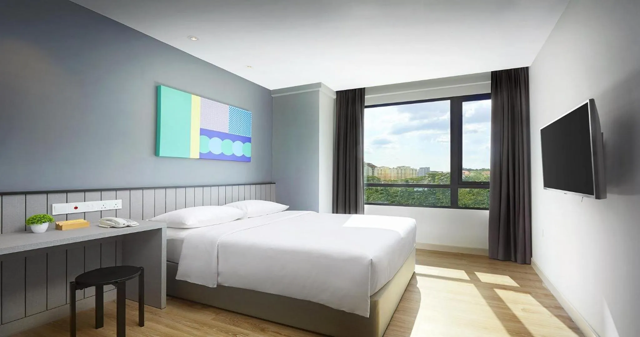 View (from property/room), Bed in Hotel Komune Living & Wellness Kuala Lumpur