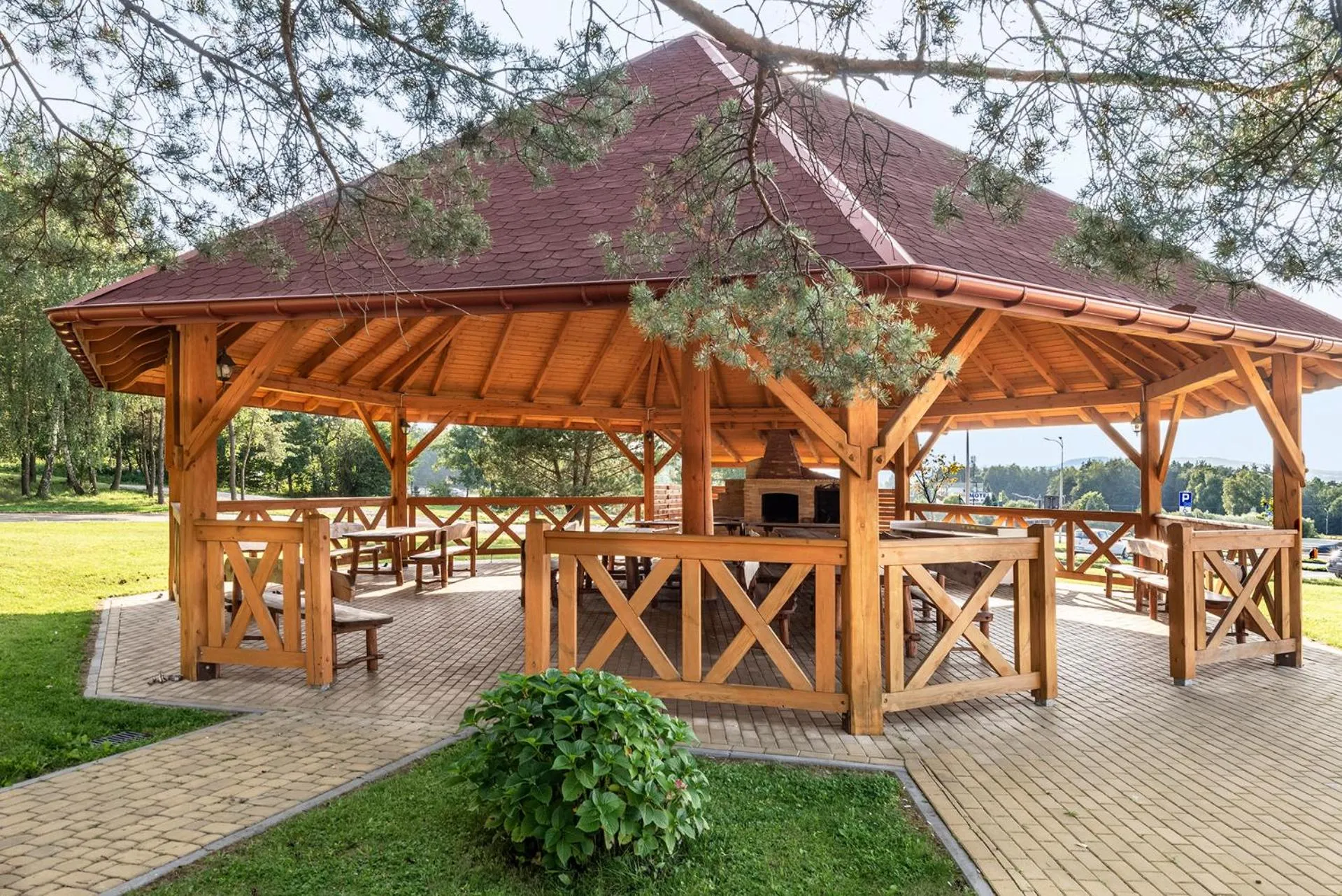 Patio in Hotel Stodółka