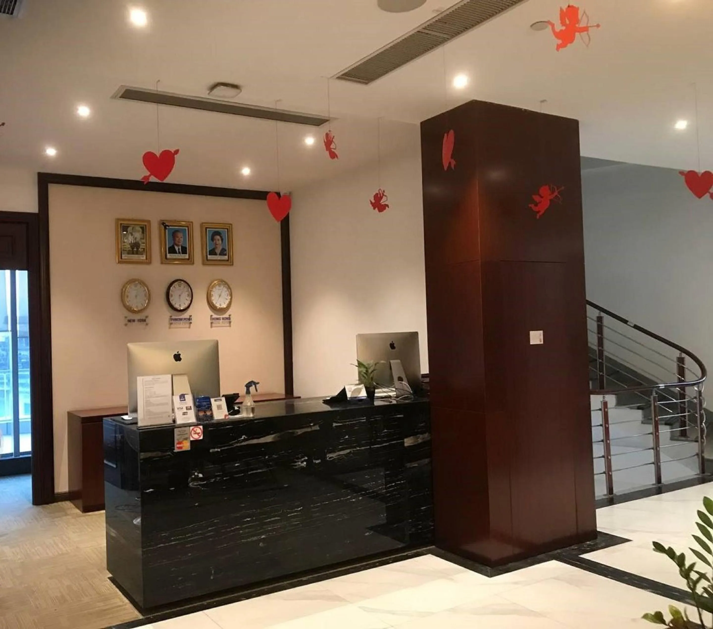 Lobby or reception in V V Hotel Battambang