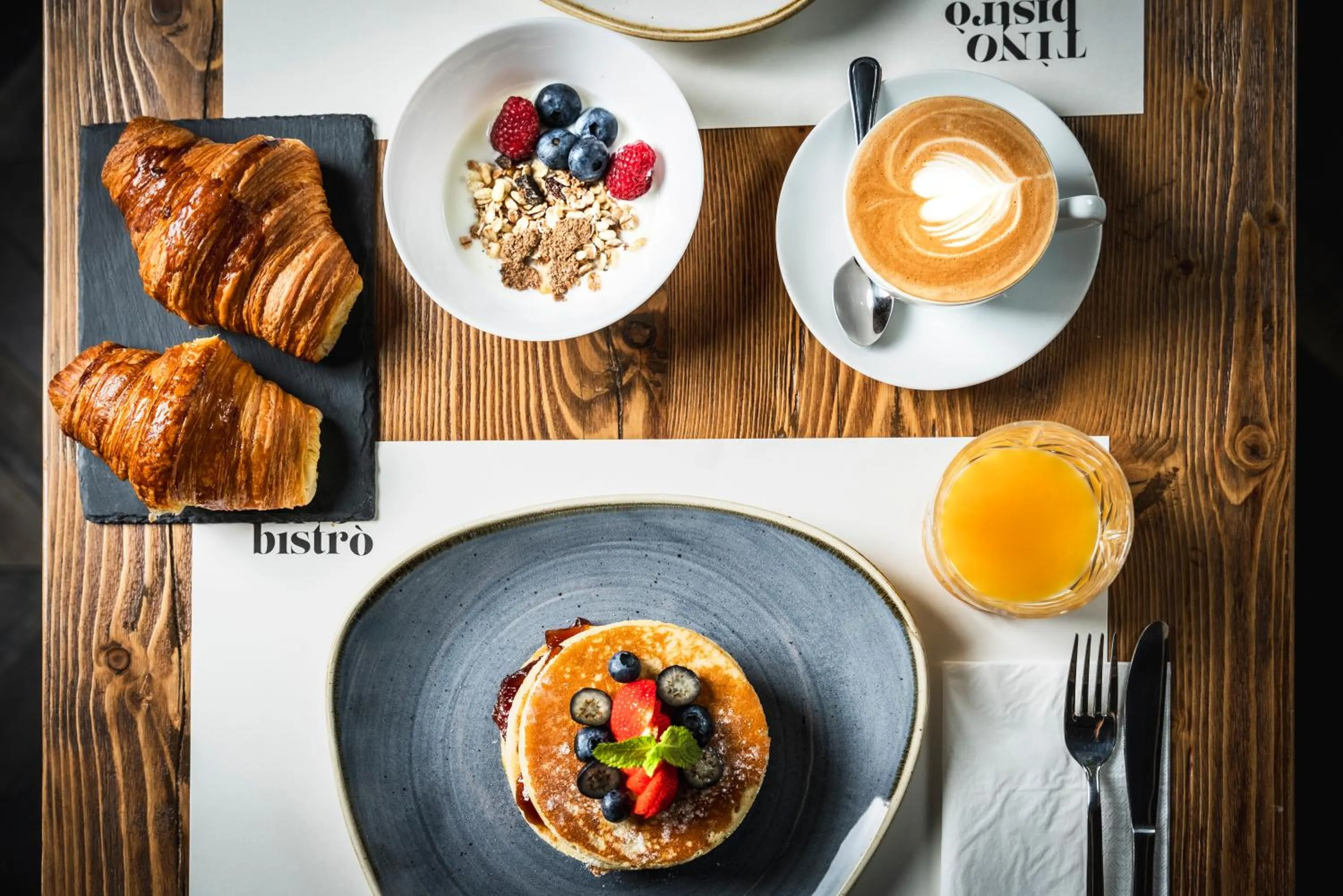 American breakfast in Hotel Boccaccio