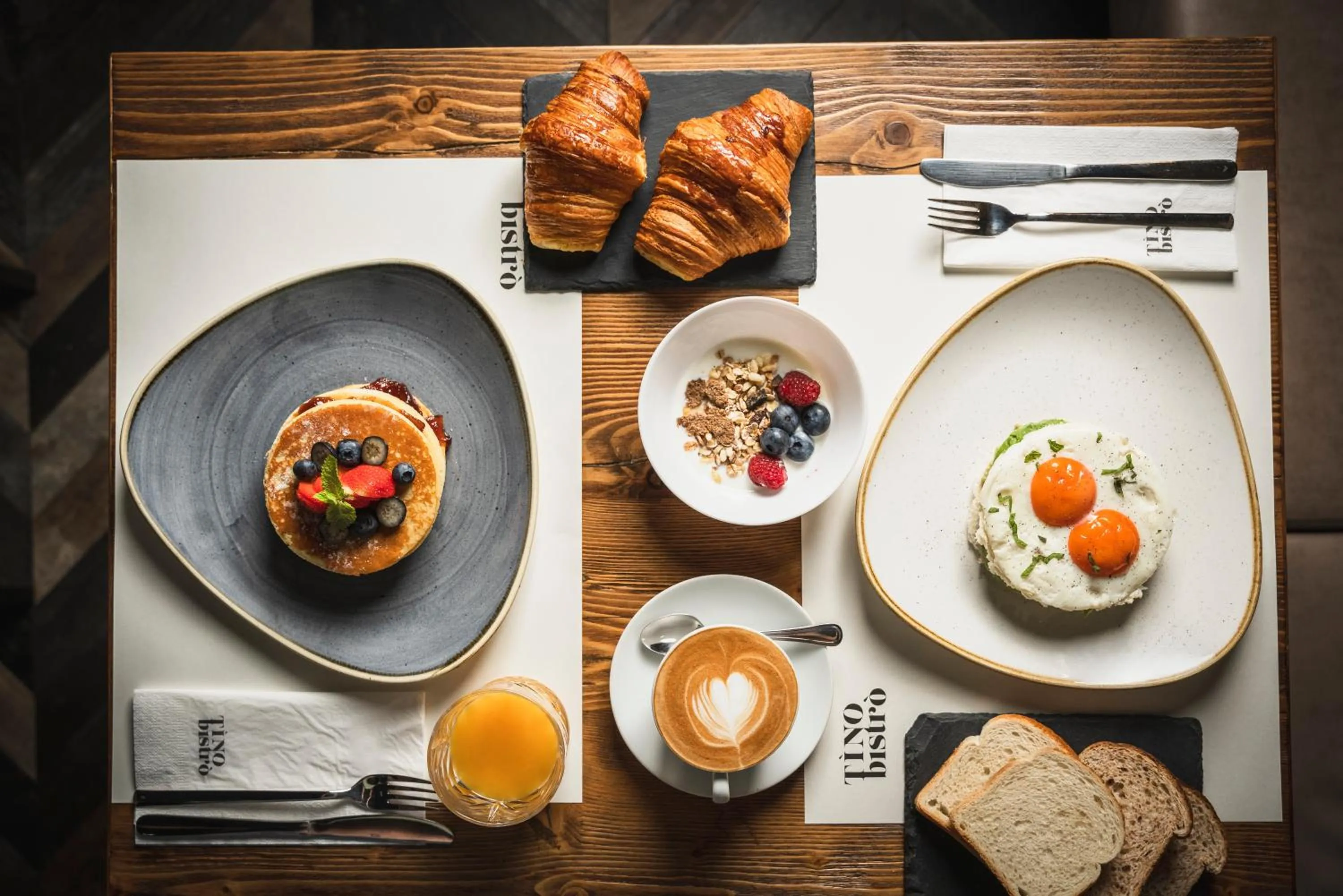 American breakfast in Hotel Boccaccio