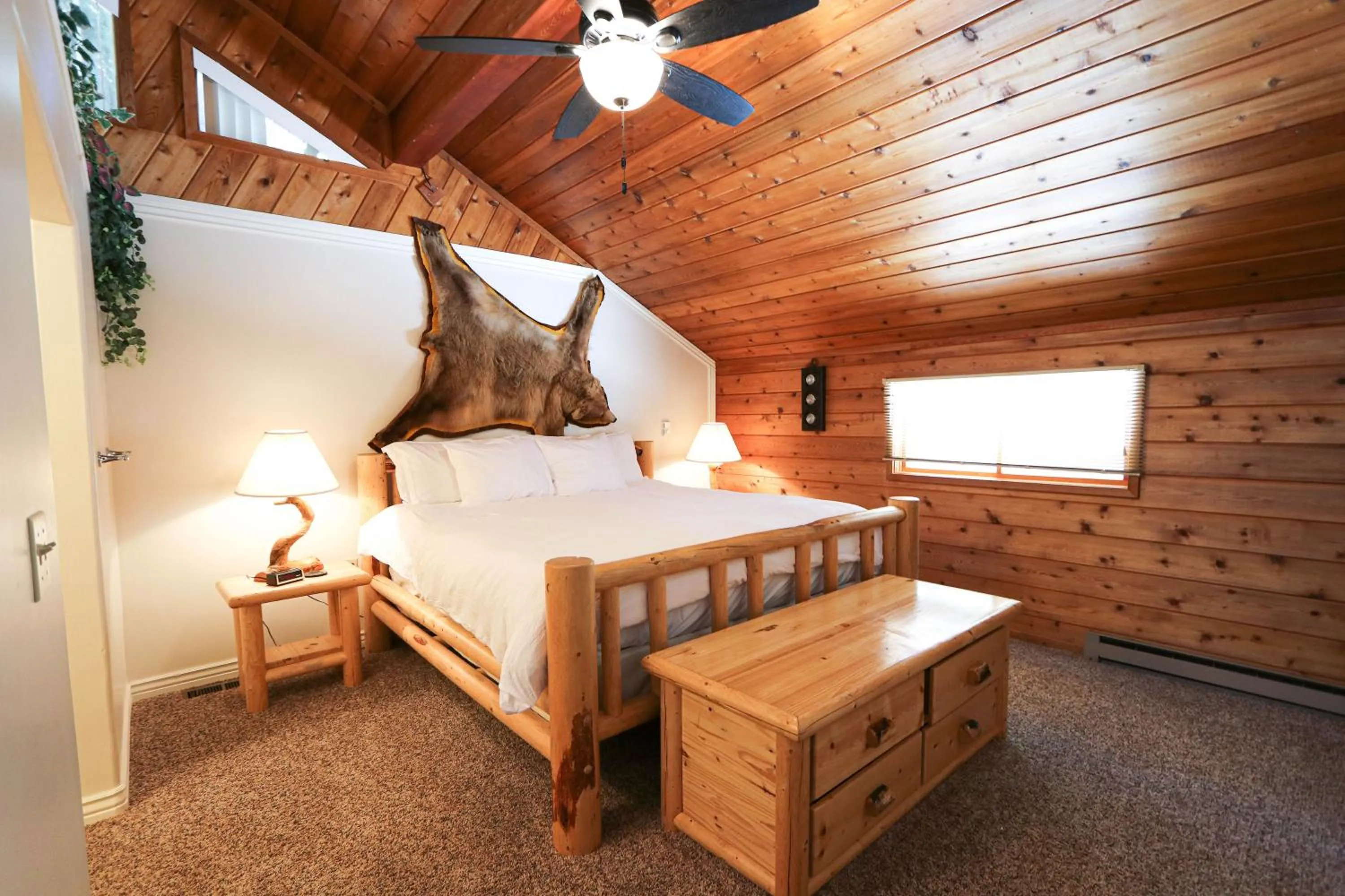 Bed in South Fork Cabin