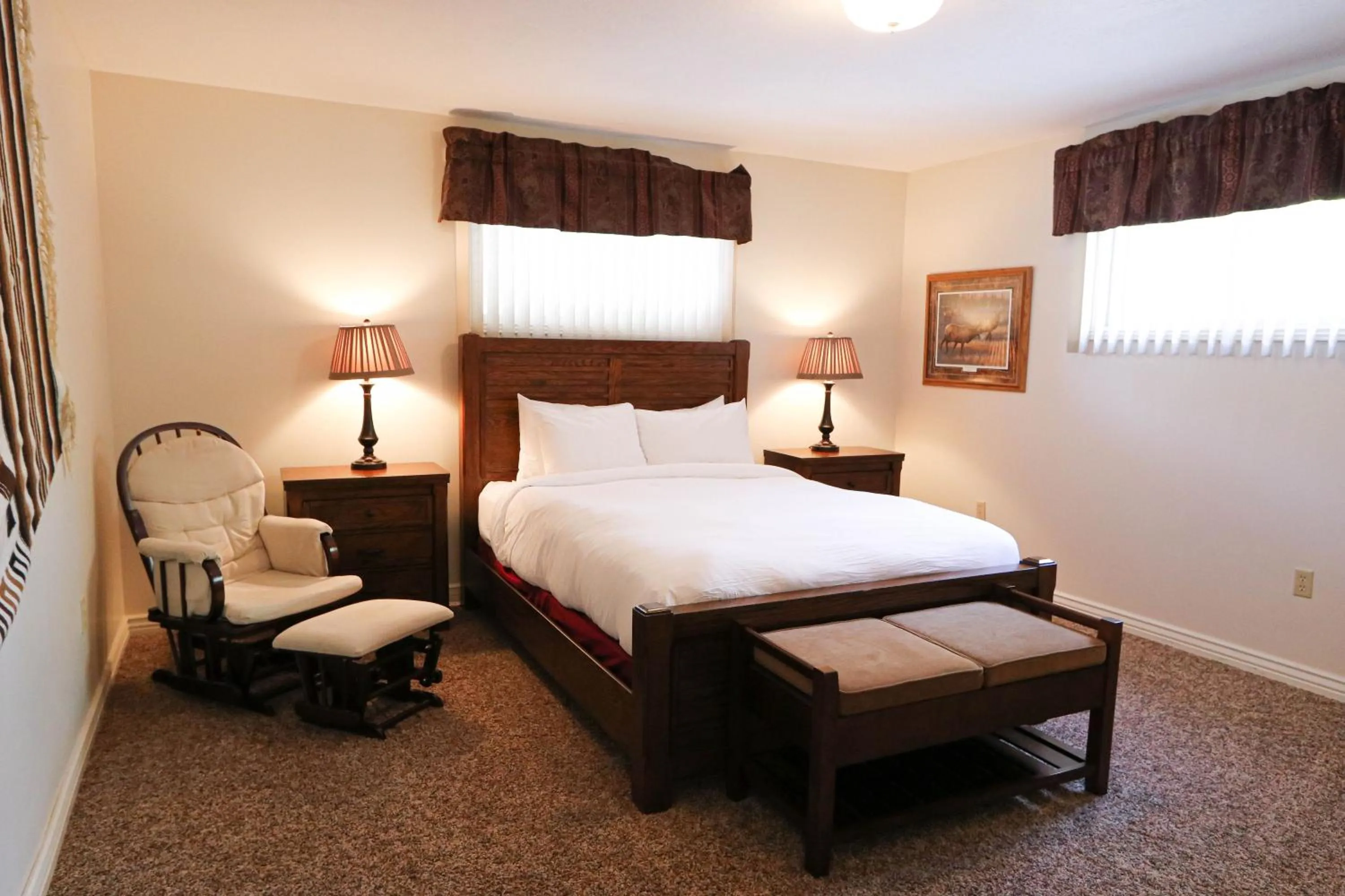 Bed in South Fork Cabin