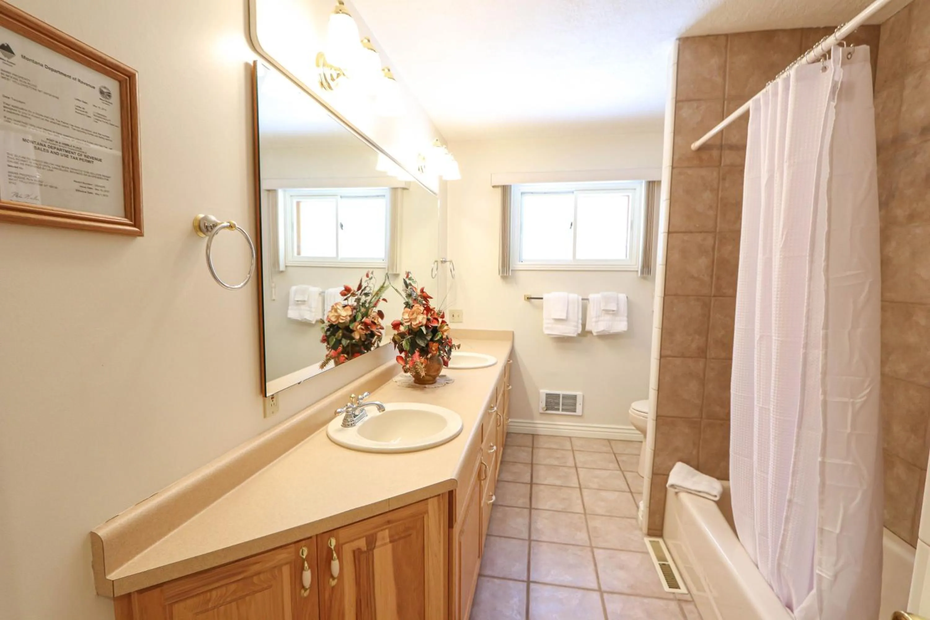 Shower in South Fork Cabin