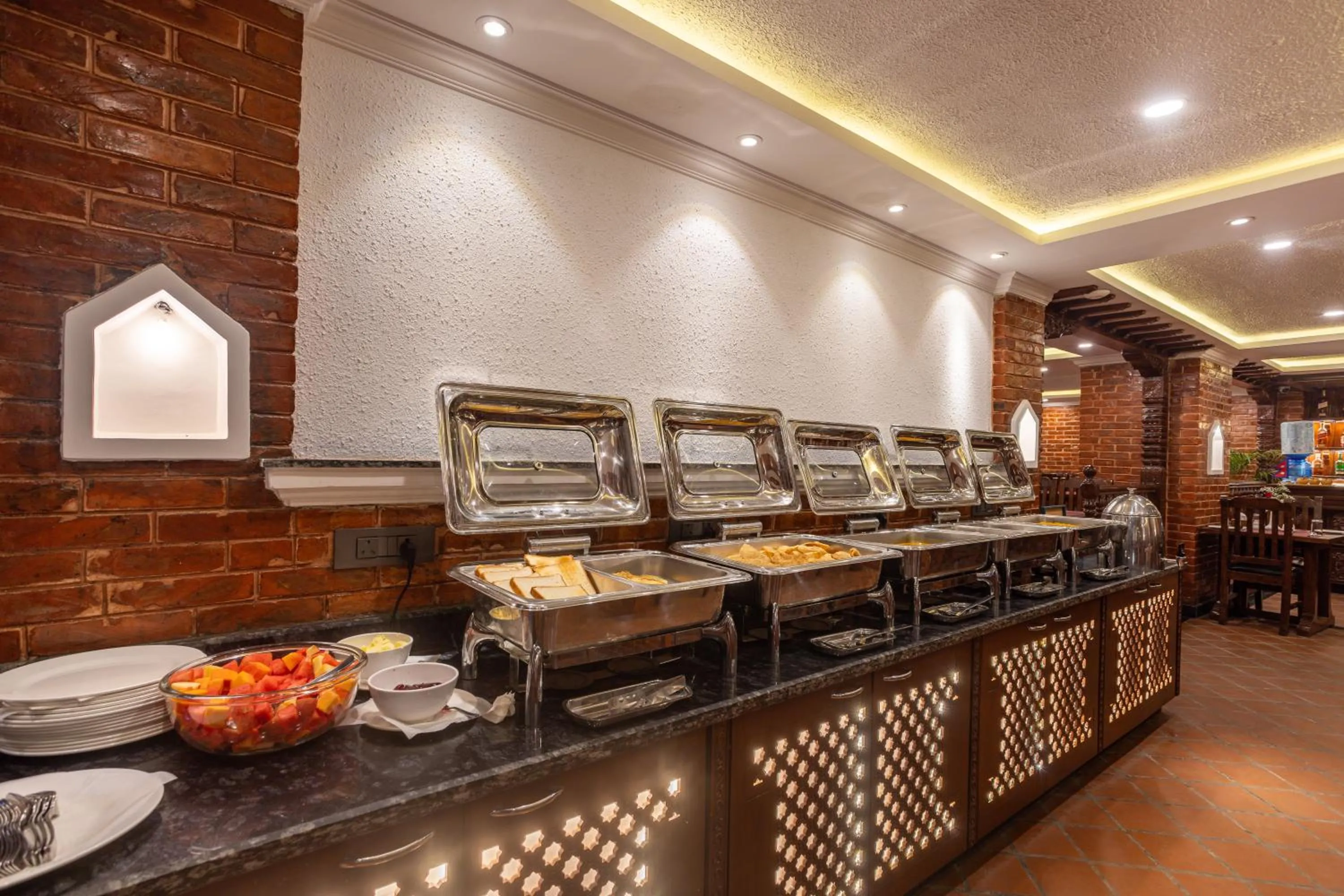 Buffet breakfast in Amarawati Boutique Hotel