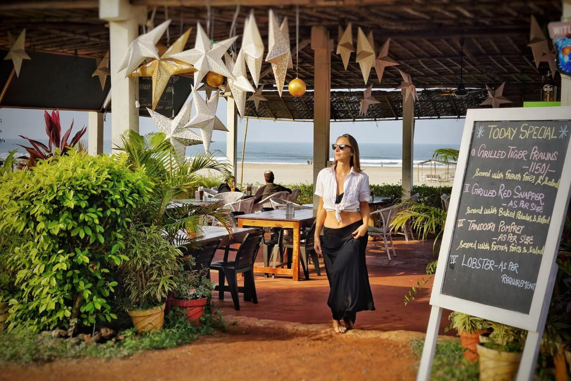 Restaurant/places to eat in Beach Street Eco Resort - Mandrem
