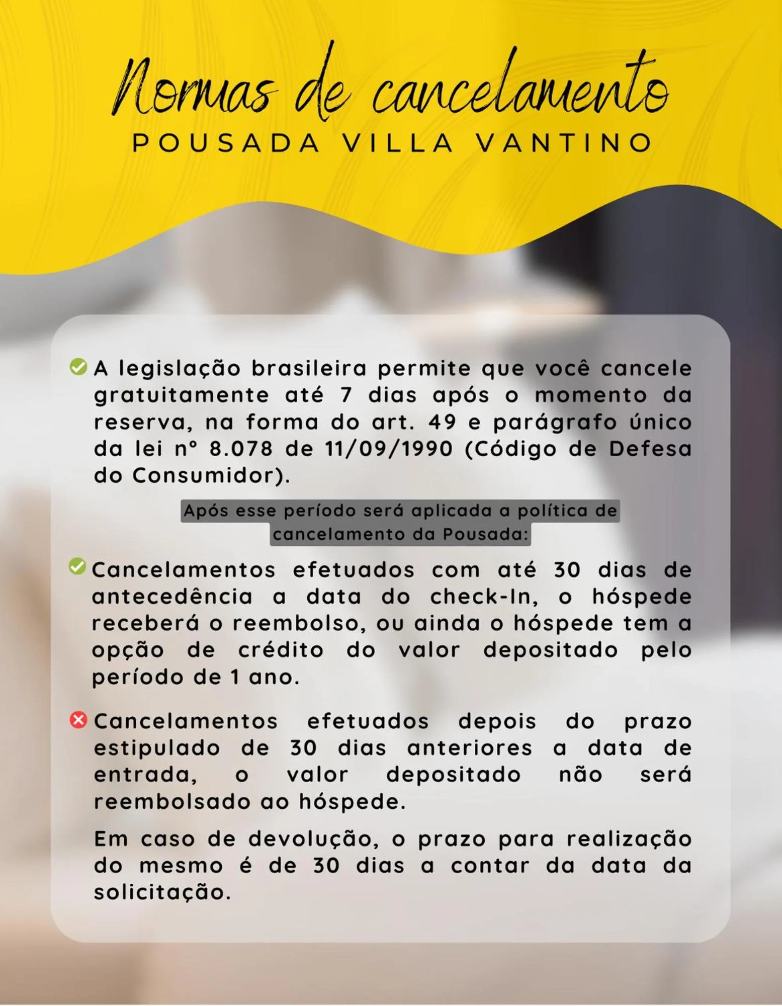 Text overlay in Pousada Villa Vantino