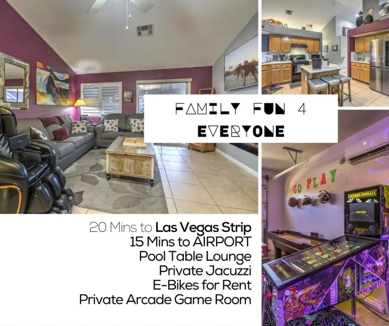 Family Fun for Everyone in Las Vegas- 4 Bedrooms, Billiards, Game Room Family Fun for Everyone in Las Vegas- 4 Bedrooms, Billiards, Game Room