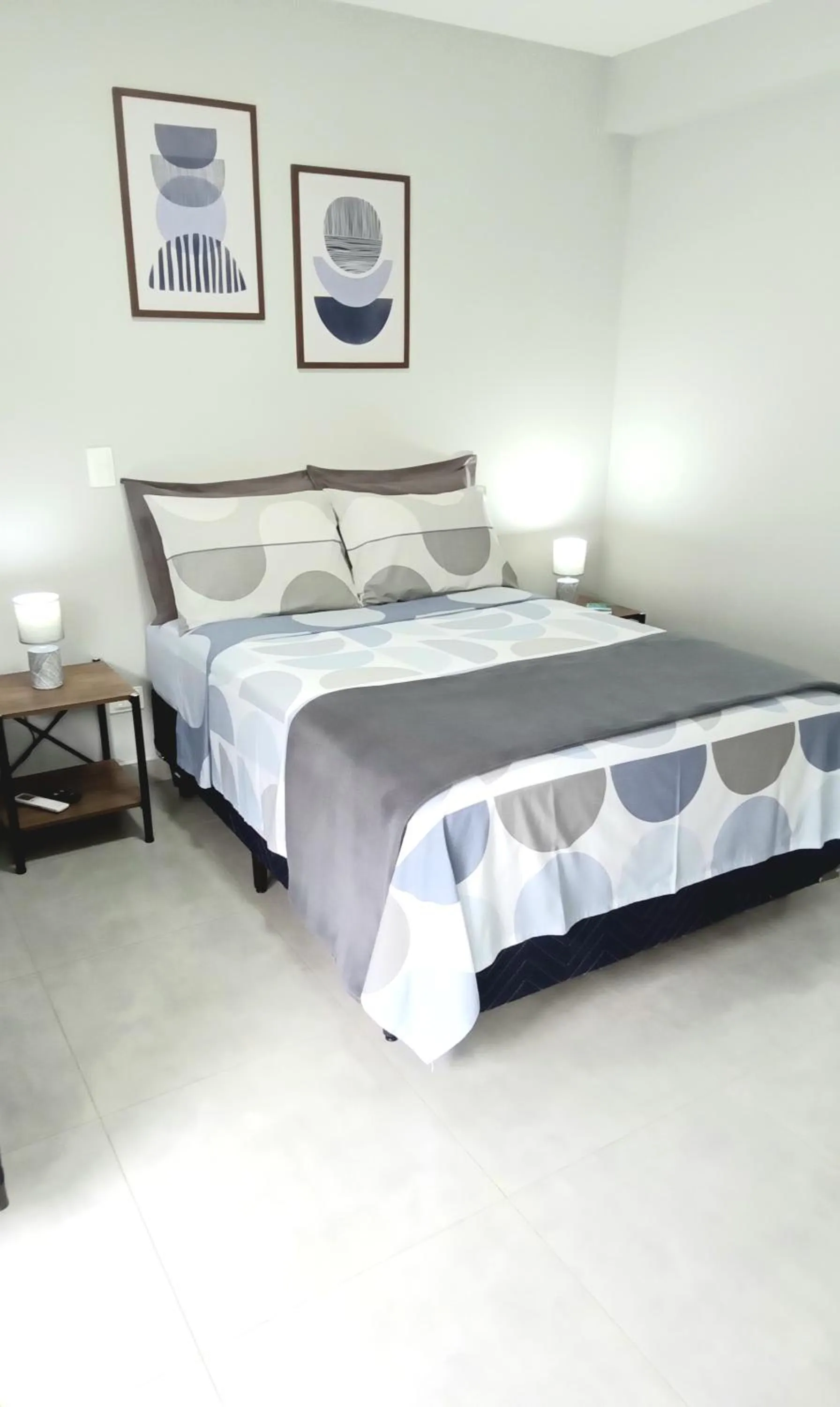 Bedroom in Suíte Ilhinha em condomínio na Praia do Perequê