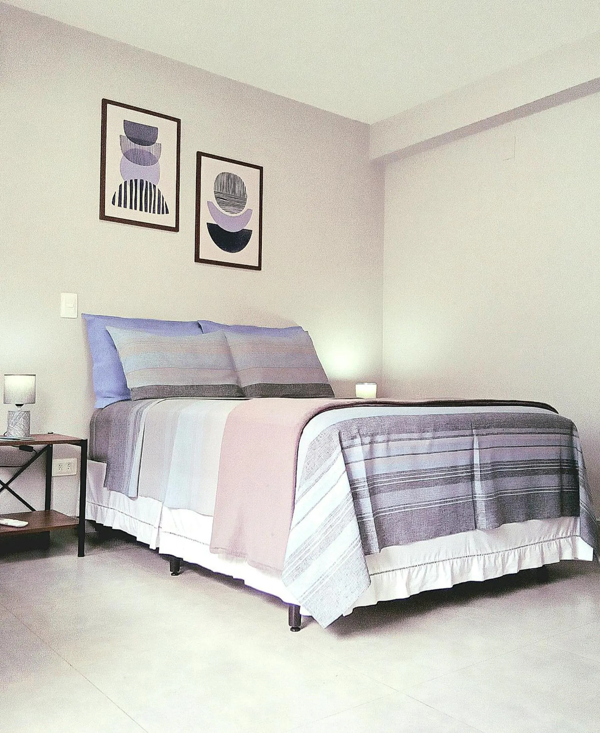 Bed in Suíte Ilhinha em condomínio na Praia do Perequê