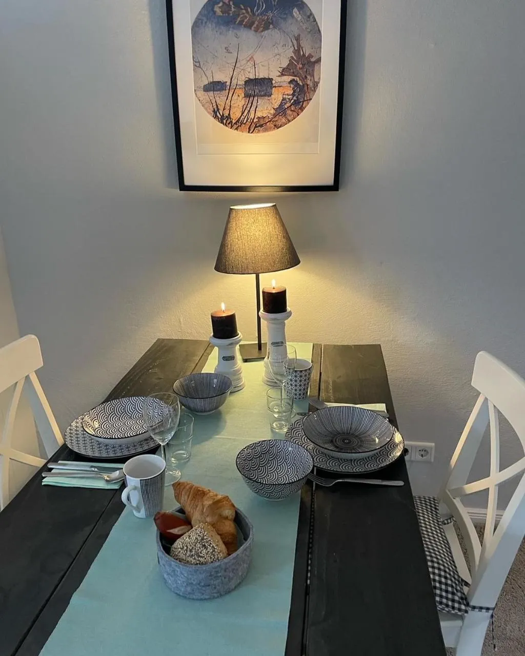 Dining area in Friesen-Lodge Ferienwohnungen