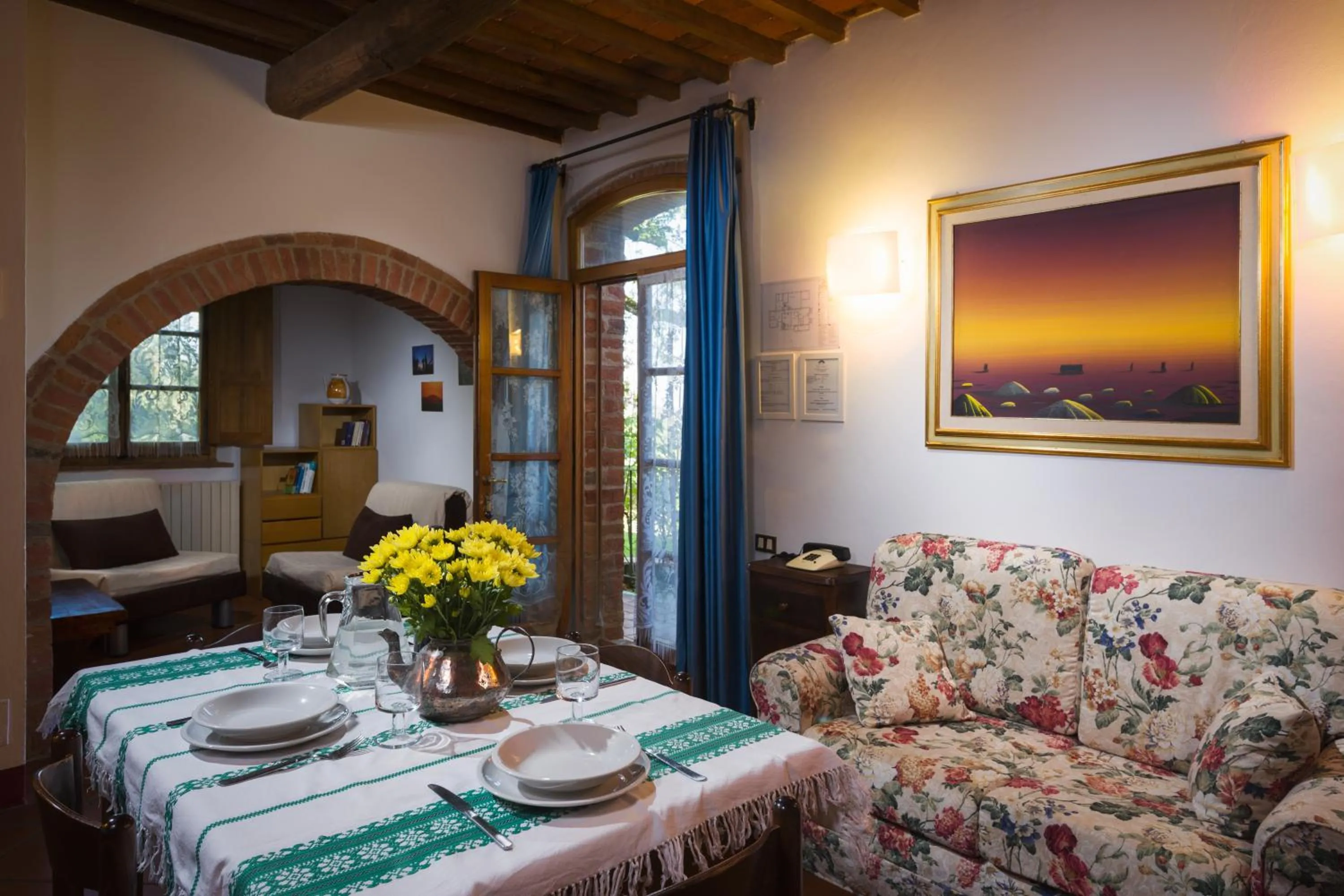 Dining area in La Casa Delle Querce