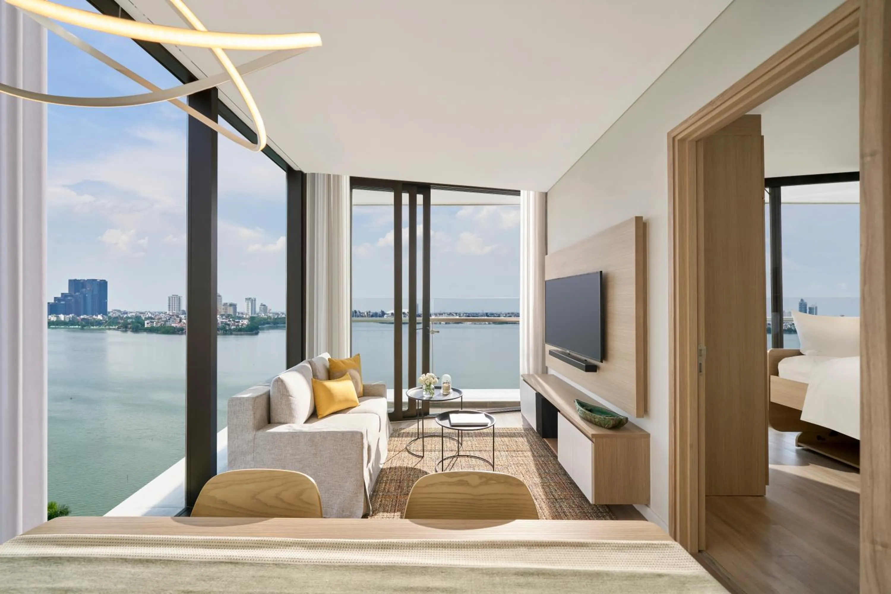 TV and multimedia, Bed in PARKROYAL Serviced Suites Hanoi