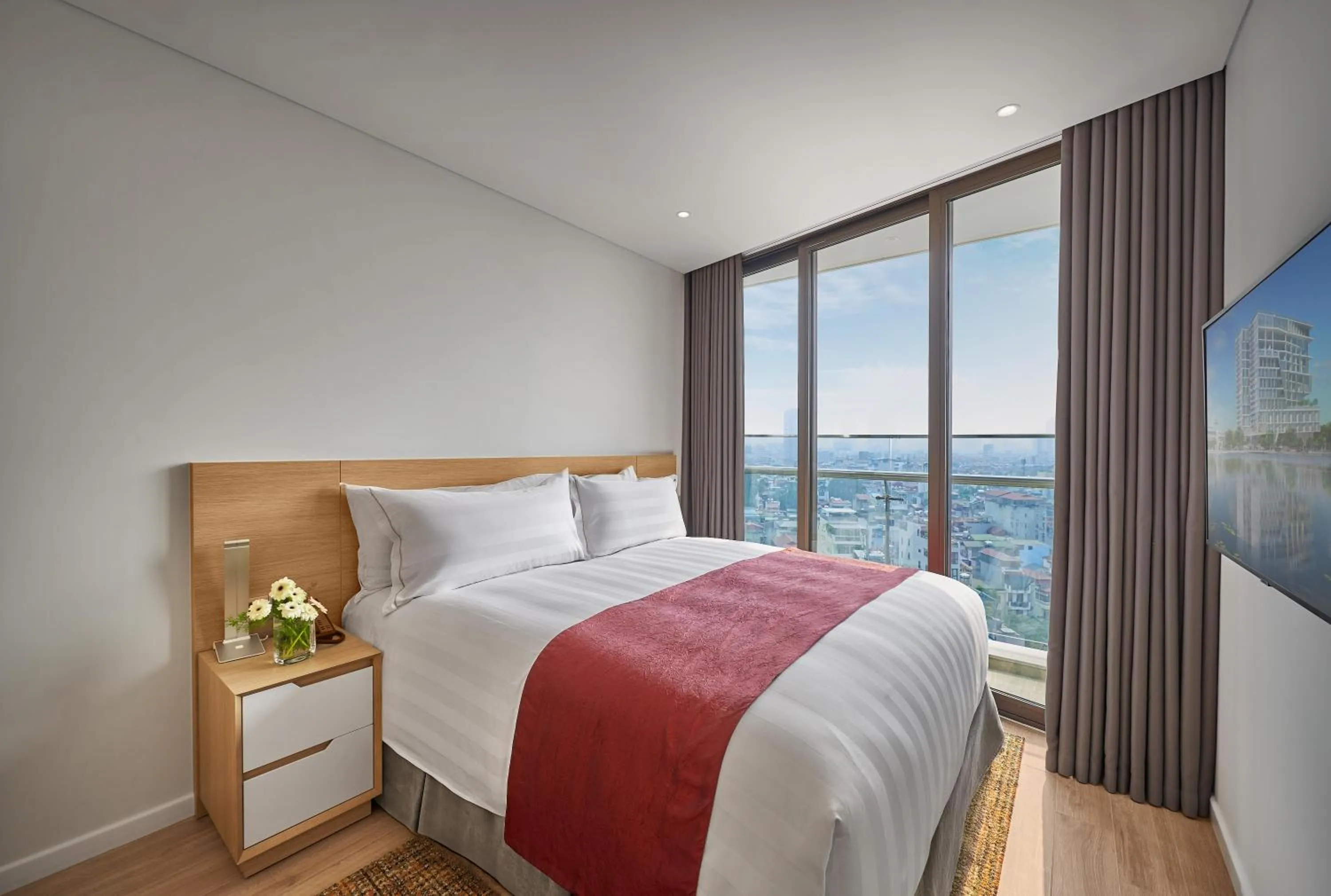 Bedroom, Bed in PARKROYAL Serviced Suites Hanoi