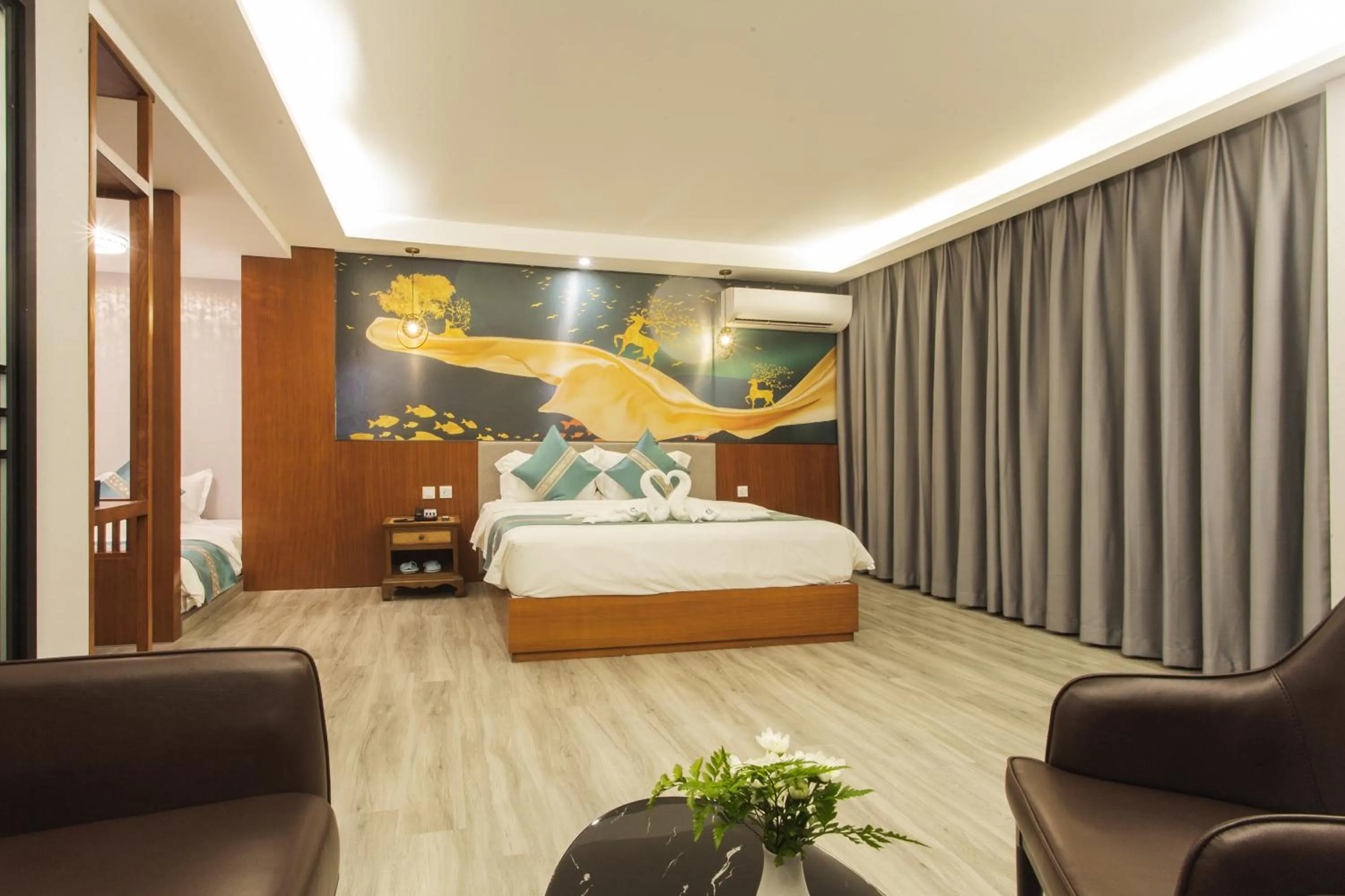 Coffee/tea facilities, Bed in Thapae Twins Hotel