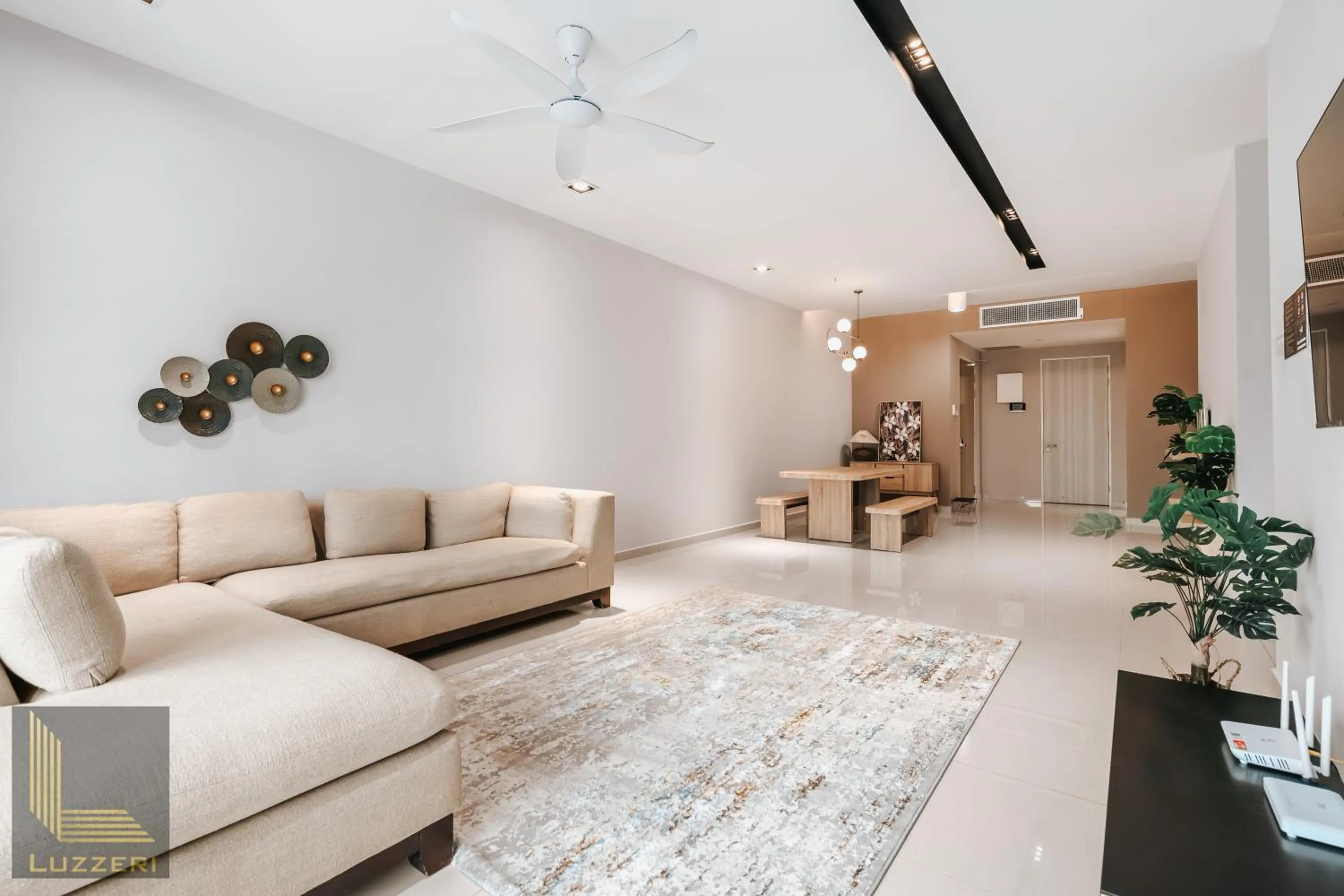 Living room in Legasi Kampung Baru Guesthouse